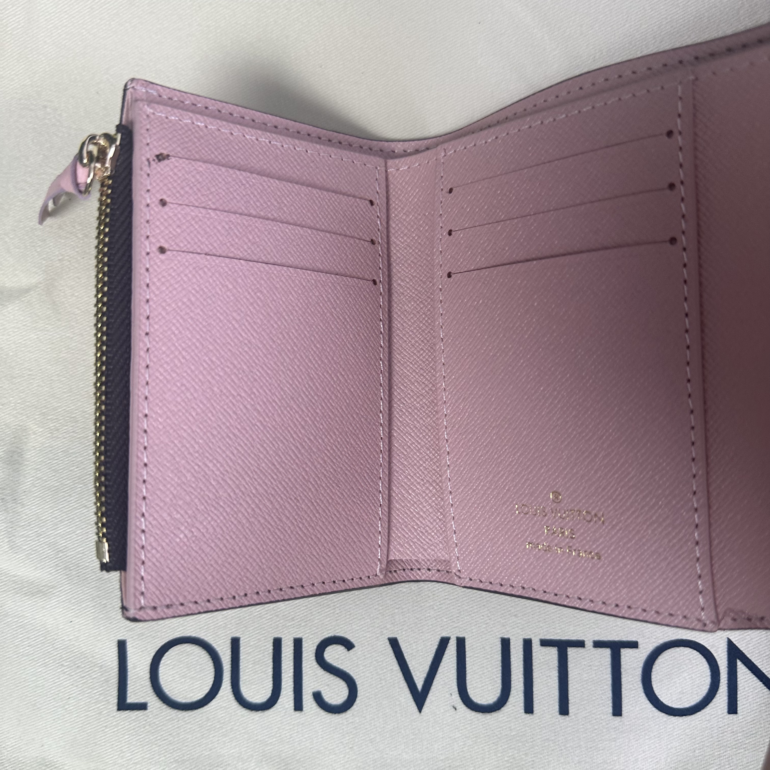 LOUIS VUITTON ルイヴィトン 三つ折り財布 ミニ財布 レディース コンパクトマイクロウォレット ポルトフォイユ ヴィクトリーヌ モノグラム ローズ バレリーヌ M62360 