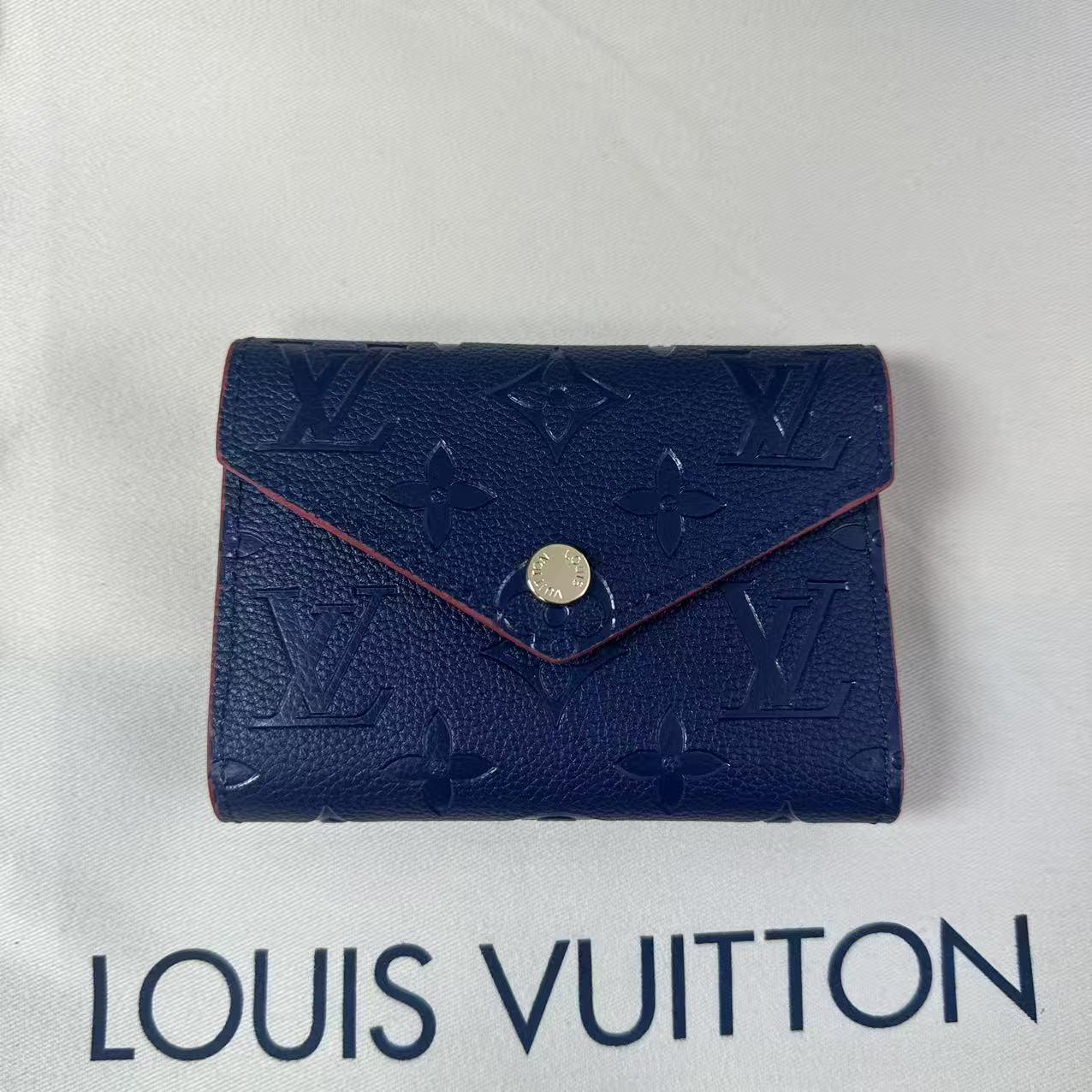 LOUIS VUITTON ルイ ヴィトン モノグラム・アンプラント ポルトフォイユ・ヴィクトリーヌ 小銭入れ付き 三つ折り財布
