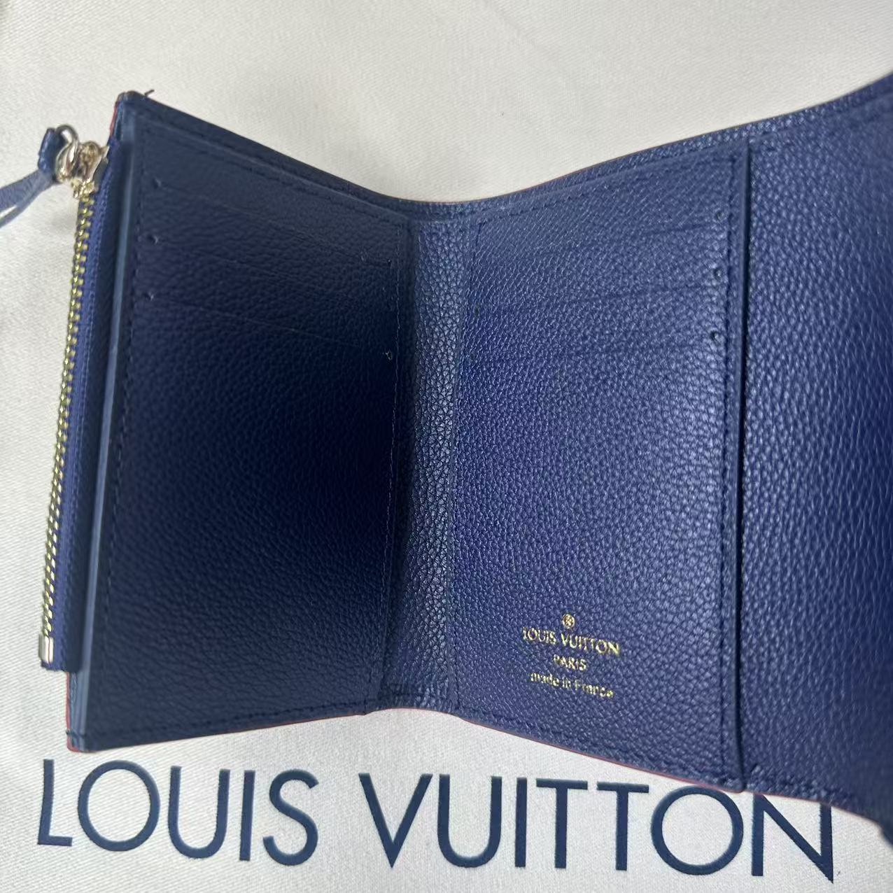 LOUIS VUITTON ルイ ヴィトン モノグラム・アンプラント ポルトフォイユ・ヴィクトリーヌ 小銭入れ付き 三つ折り財布