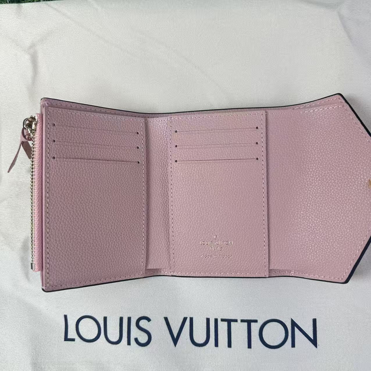 LOUIS VUITTON ルイ ヴィトン モノグラム・アンプラント ポルトフォイユ・ヴィクトリーヌ 小銭入れ付き 三つ折り財布