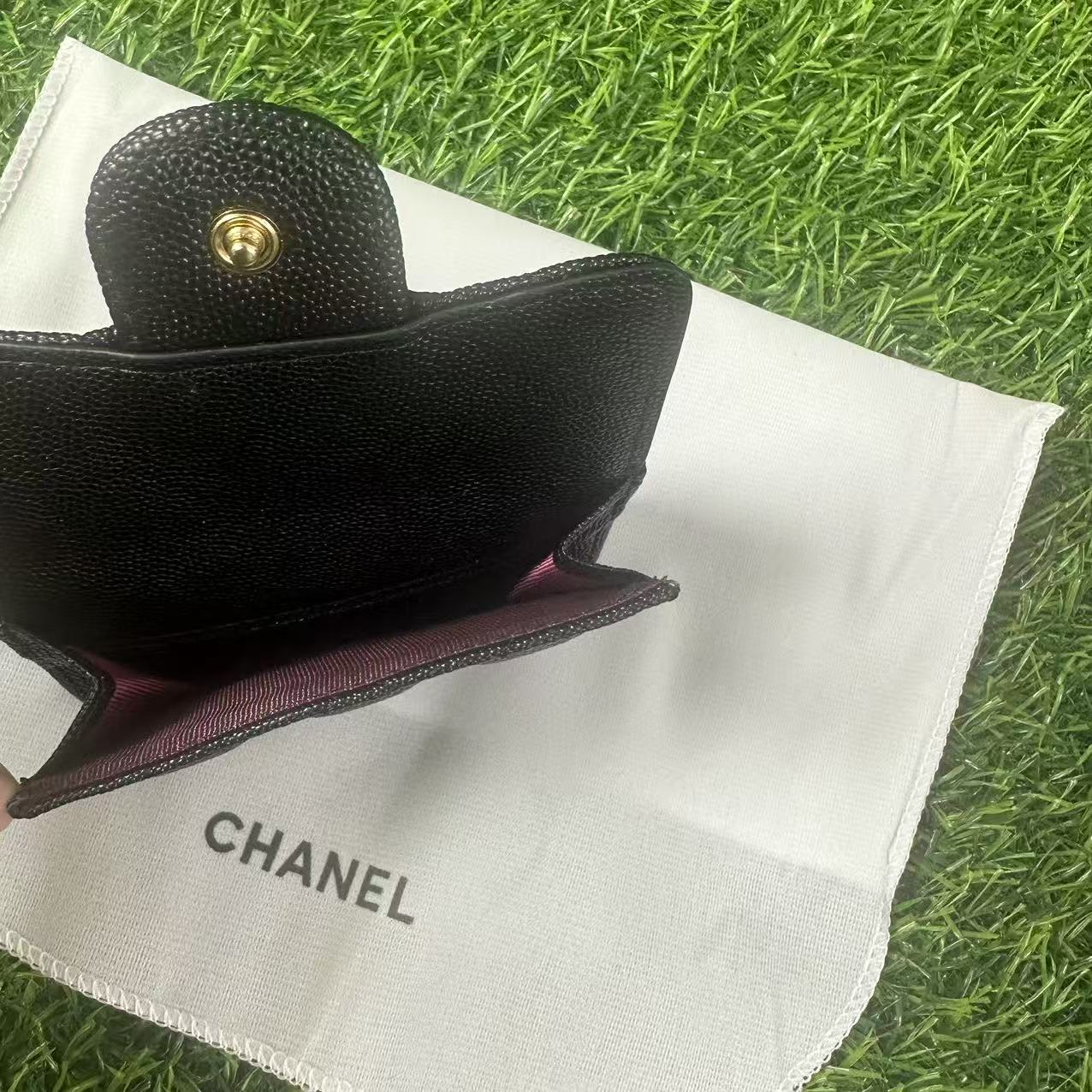 シャネル CHANEL クラシックスモールウォレット 三つ折り財布 財布 キャビアスキン AP0230 レディース 