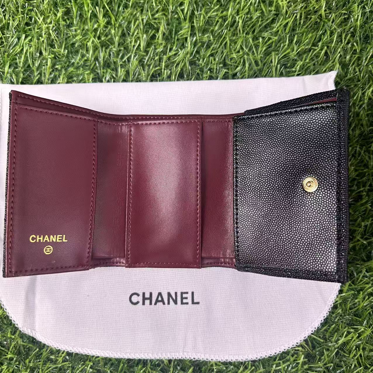 シャネル CHANEL クラシックスモールウォレット 三つ折り財布 財布 キャビアスキン AP0230 レディース 