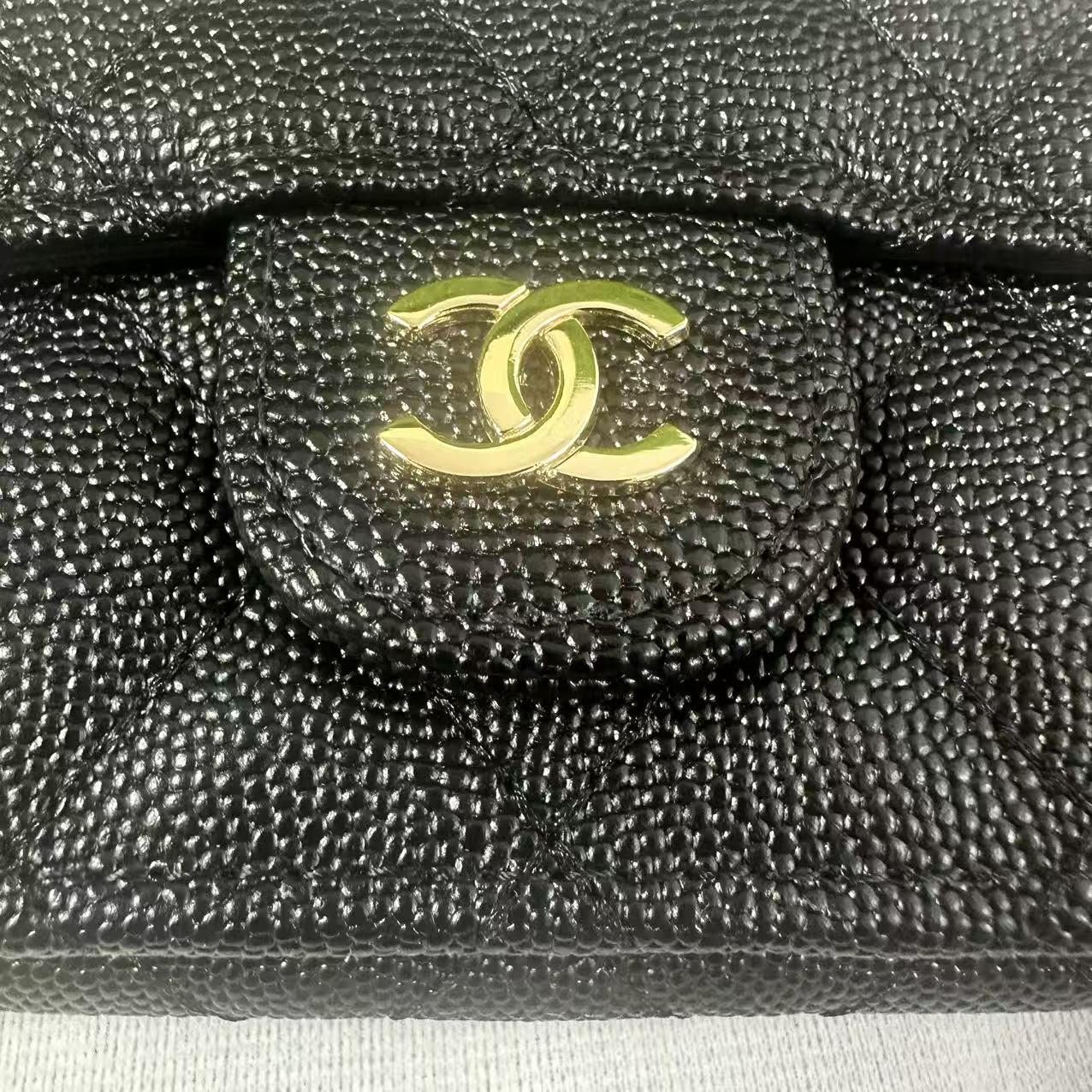シャネル CHANEL クラシックスモールウォレット 三つ折り財布 財布 キャビアスキン AP0230 レディース 