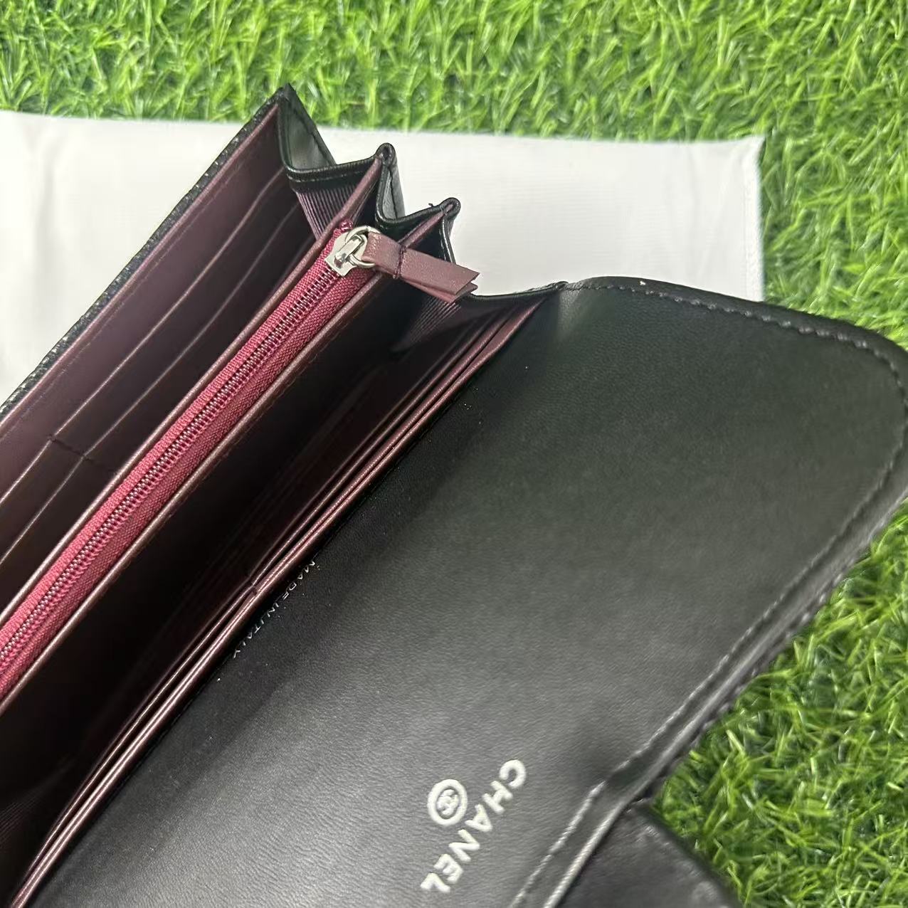 シャネル CHANEL クラシックロングフラップウォレット 長財布 ブラック レディース