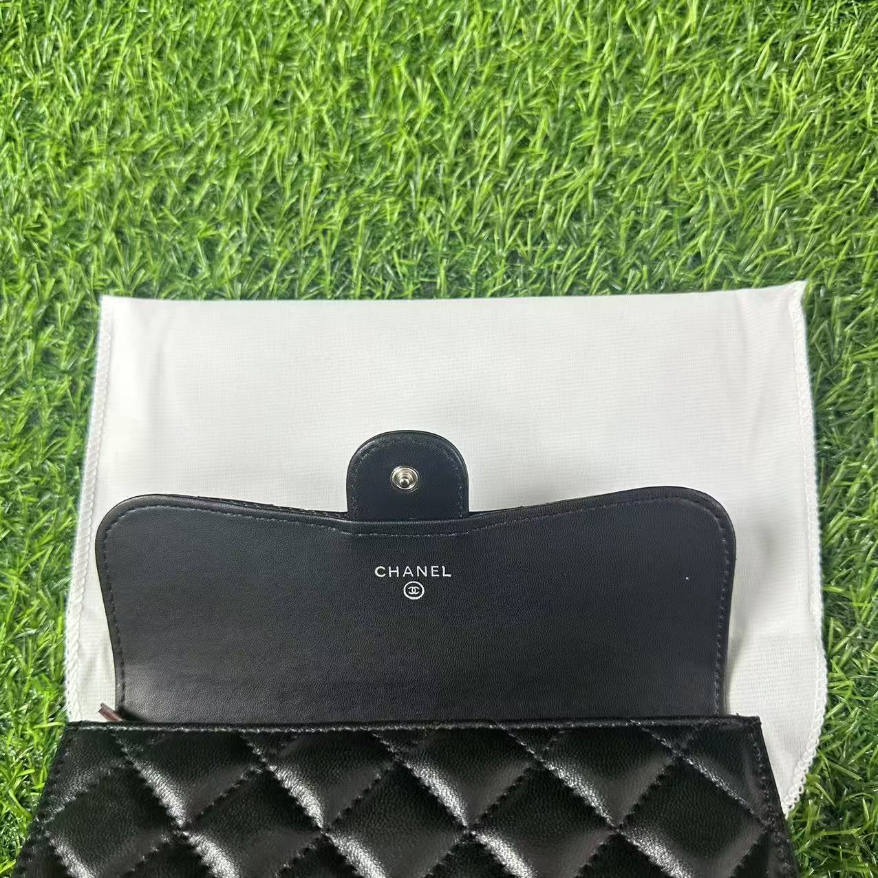 シャネル CHANEL クラシックロングフラップウォレット 長財布 ブラック レディース