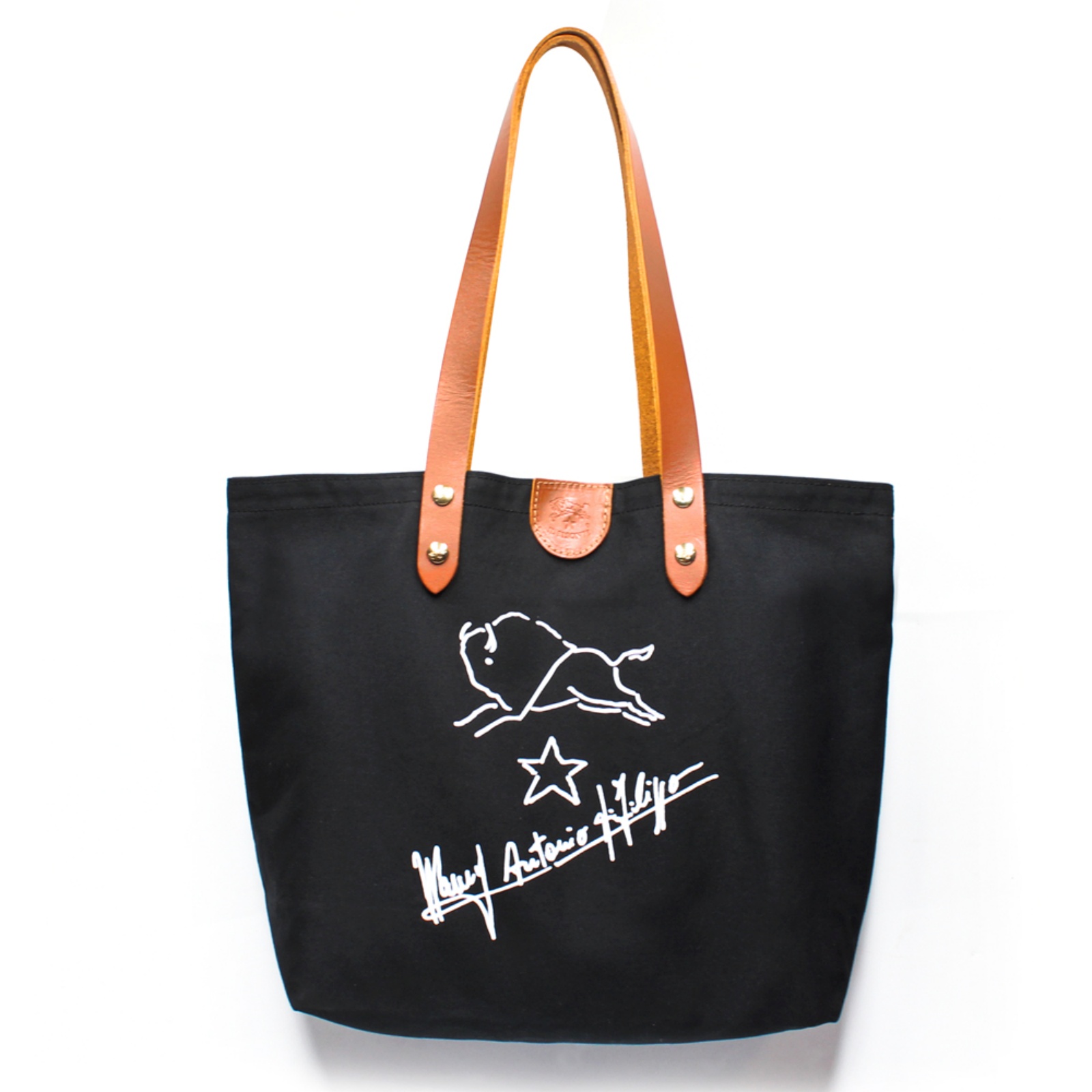 IL BISONTE イルビゾンテ トートバッグ バッグ カバン サインプリント レザー＆キャンバス トート ファッション 鞄 A4可 レディース メンズ キャンバス ロゴ ブランド サイントート サイン入り Shoulder Bag