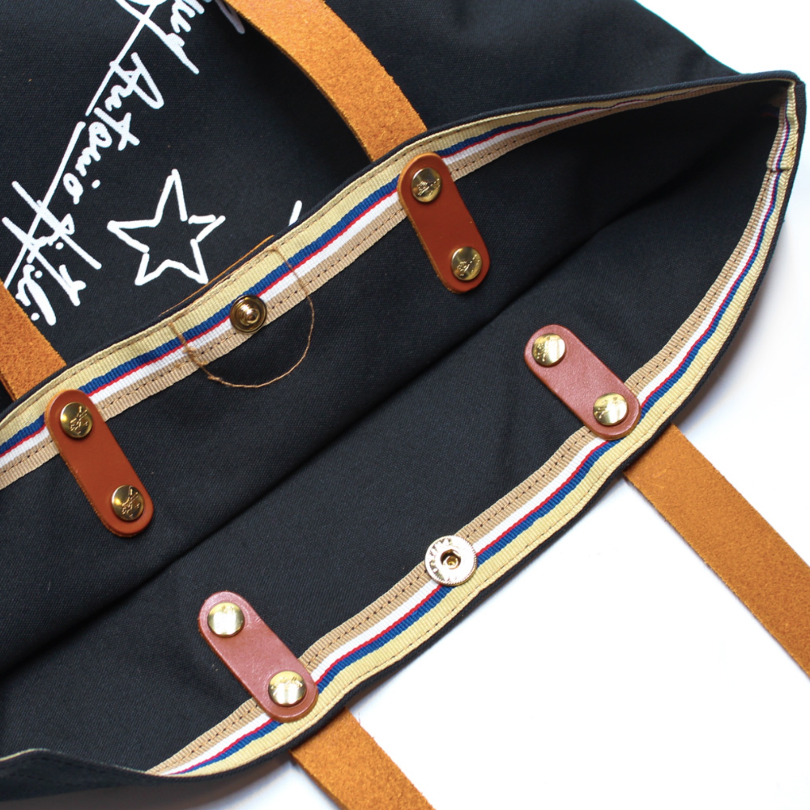 IL BISONTE イルビゾンテ トートバッグ バッグ カバン サインプリント レザー＆キャンバス トート ファッション 鞄 A4可 レディース メンズ キャンバス ロゴ ブランド サイントート サイン入り Shoulder Bag