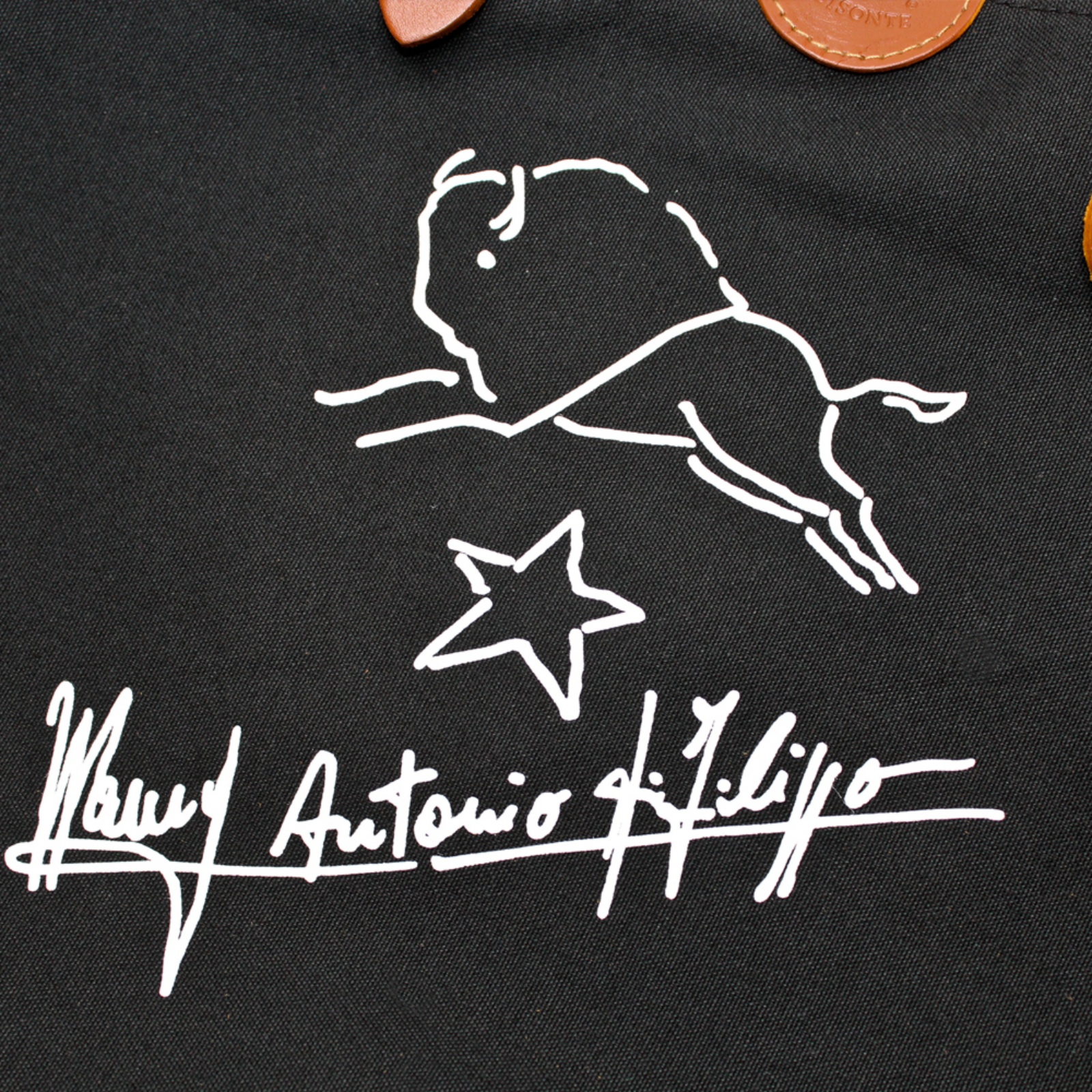 IL BISONTE イルビゾンテ トートバッグ バッグ カバン サインプリント レザー＆キャンバス トート ファッション 鞄 A4可 レディース メンズ キャンバス ロゴ ブランド サイントート サイン入り Shoulder Bag