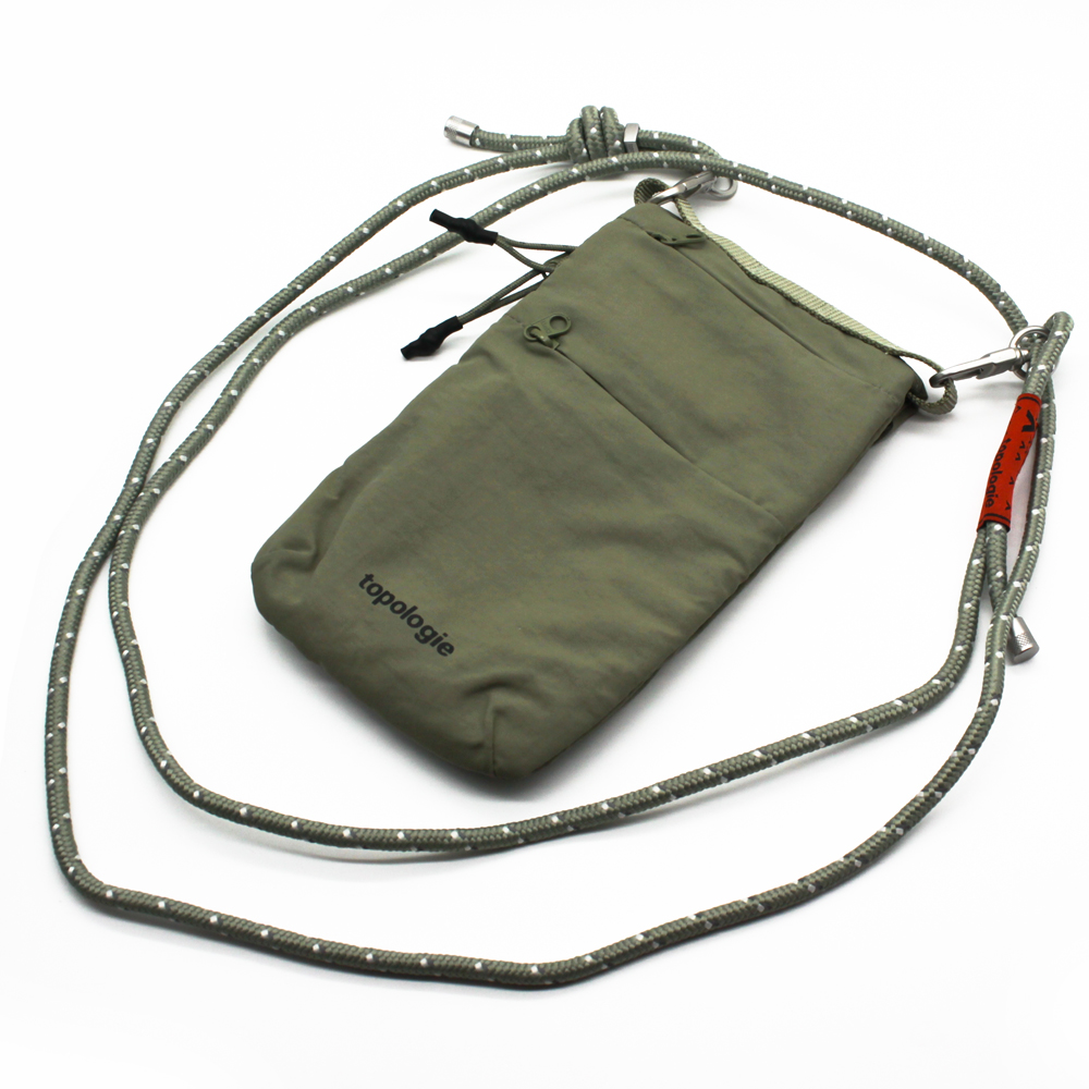 Topologieトポロジー Phone Sacoche フォンサコッシュ 男女兼用 ストラップ付 ミニショルダーバッグ スマホバッグ ブラック モスグリーン