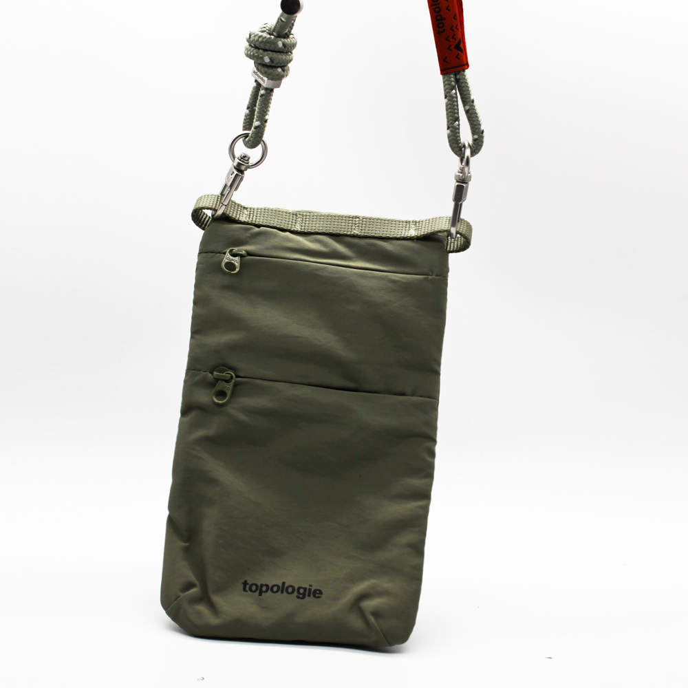 Topologieトポロジー Phone Sacoche フォンサコッシュ 男女兼用 ストラップ付 ミニショルダーバッグ スマホバッグ ブラック モスグリーン