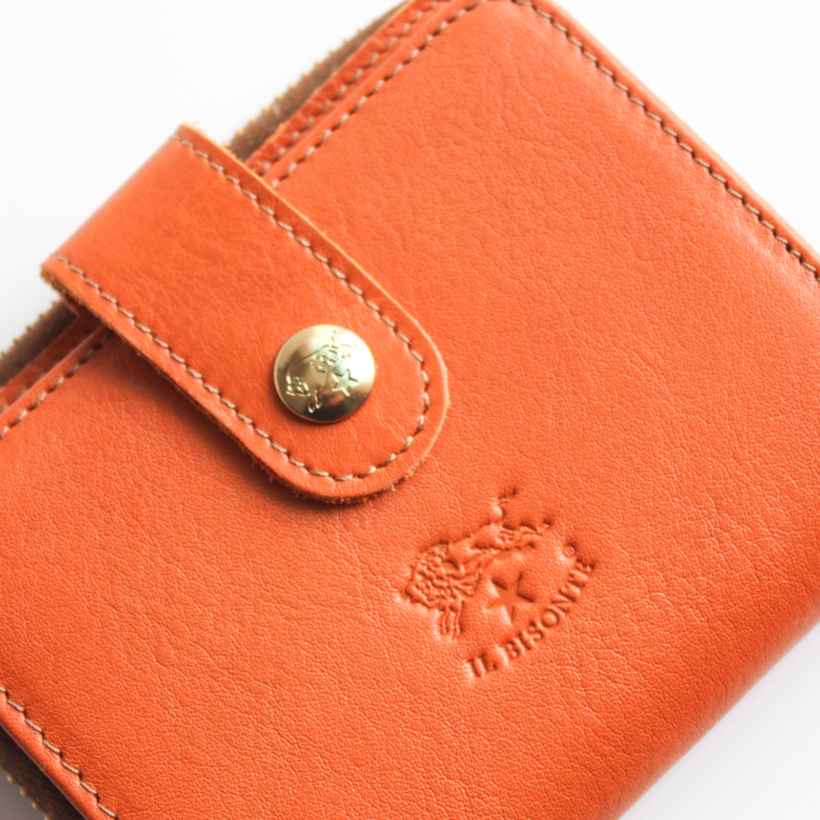 IL BISONTE イルビゾンテ 二つ折り財布 小銭IL BISONTE イルビゾンテ 二つ折り財布 小銭入れ付 折財布 財布 2つ折り財布 ヴァッケッタ コンパクト財布 レザー ブラウン メンズ レディース 