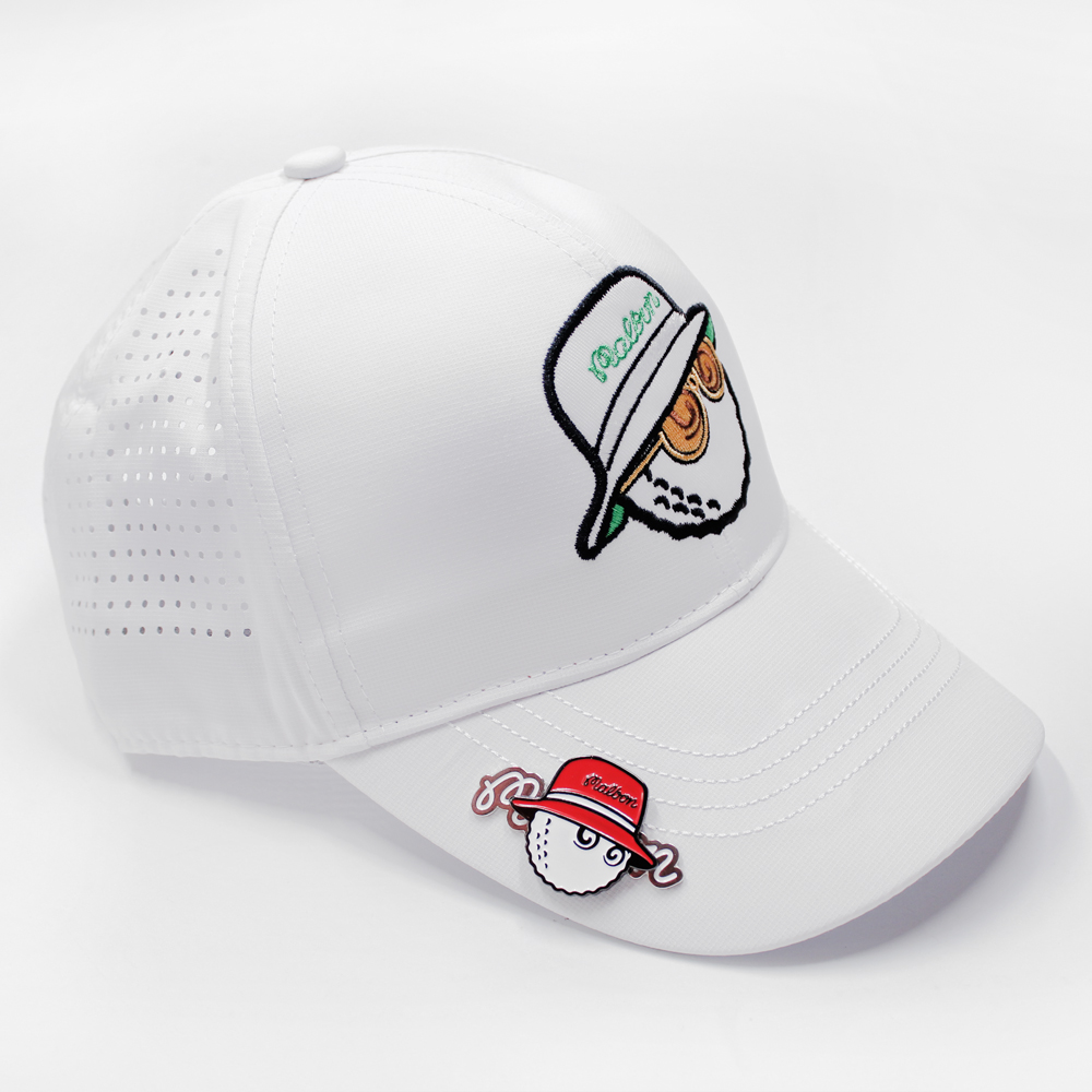 マルボンキャップ メンズ ゴルフ 帽子 UVカット 紫外線対策 日焼け防止 深め つば広 ベースボールキャップ ロゴキャップ スポーツ