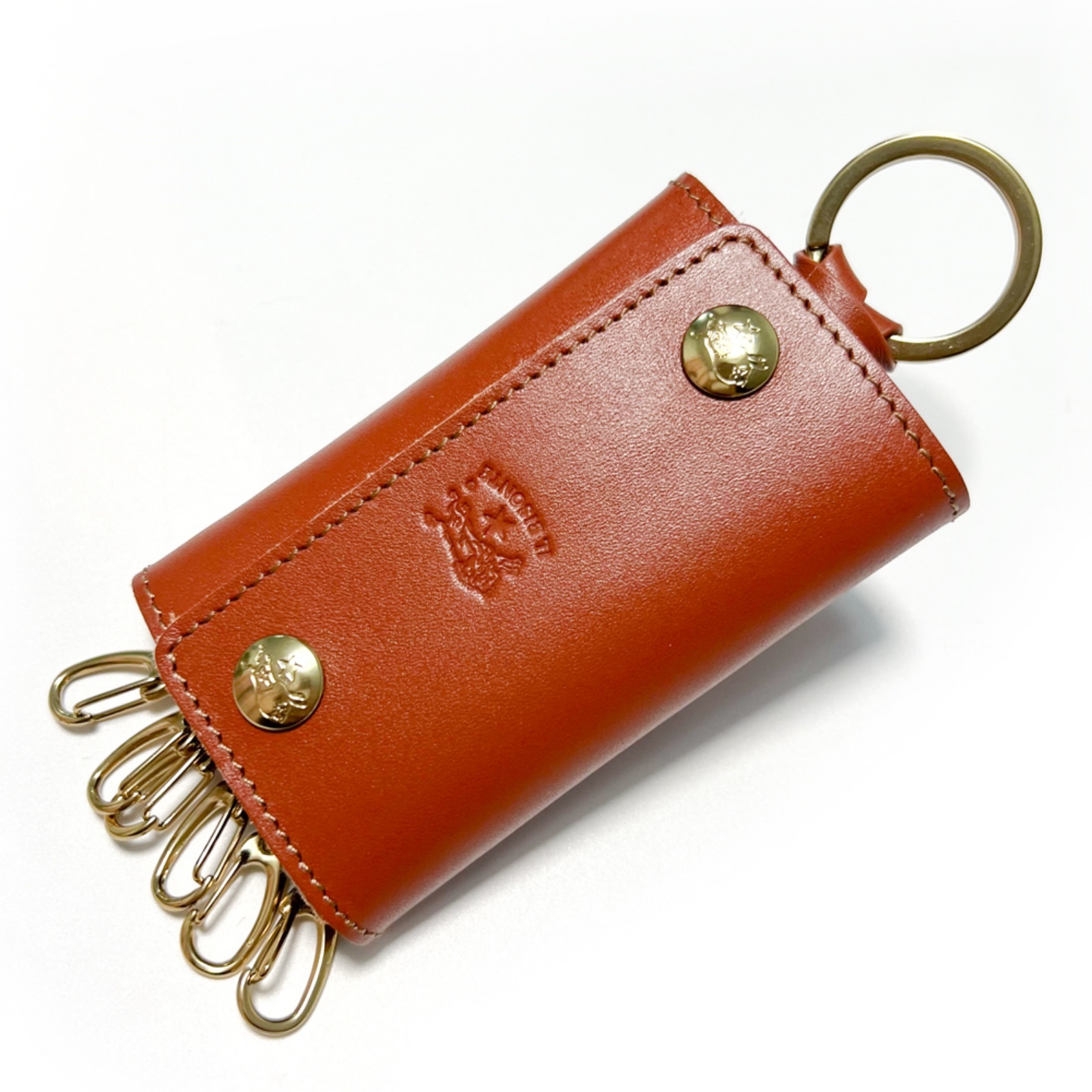 イルビゾンテ iL Bisonteキーケース SKH045 PG0001レザーキーケース スマートキー 6連 キーリング付き カードケース付き キーホルダー メンズ レディース ユニセックス 本革 プレゼント 