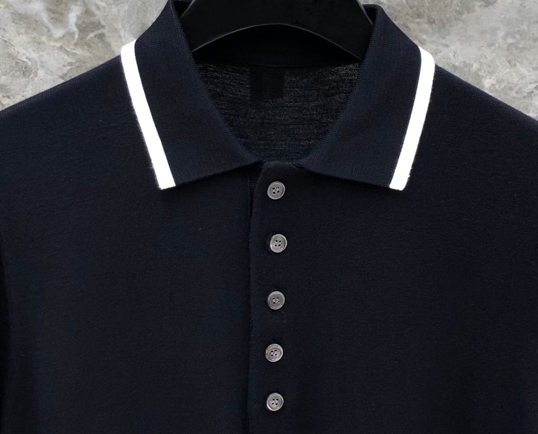 톰브라운 Thom Browne 케이블 니트 4바 스트라이프 반팔 폴로셔츠 남녀공용