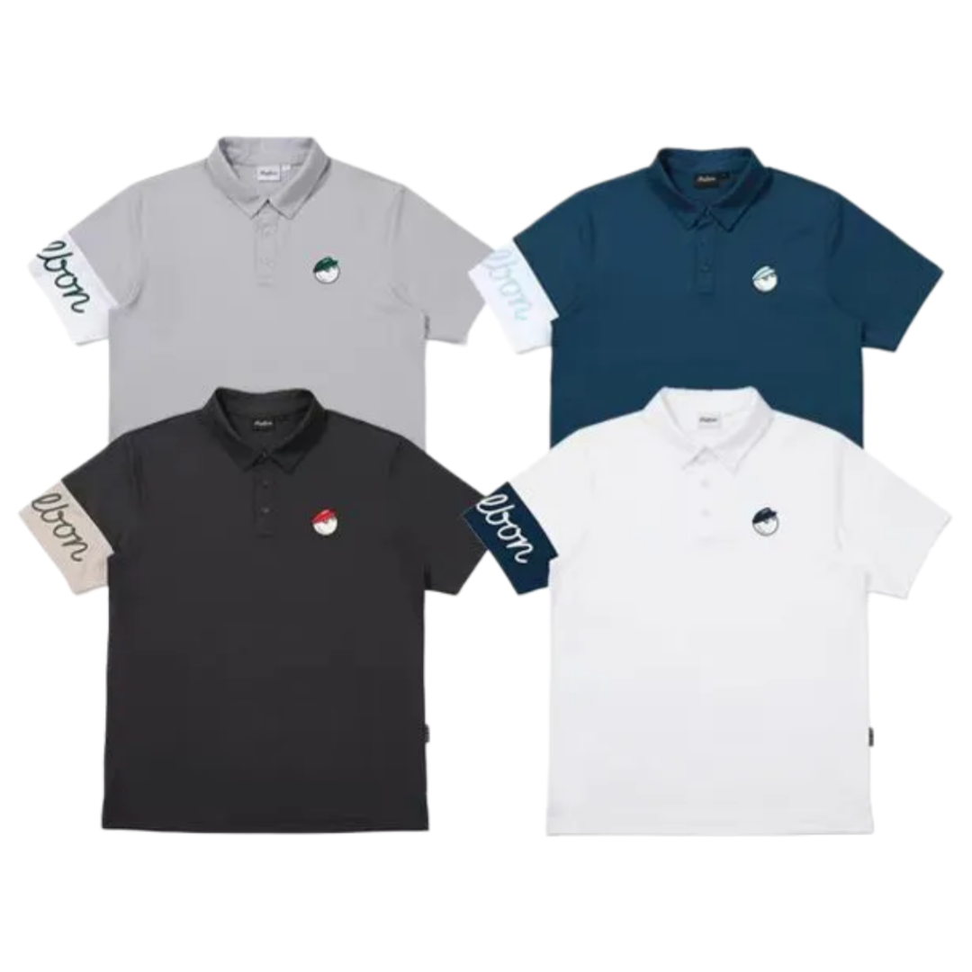 マルボンゴルフ malbon golf ゴルフウェア ポロシャツ トップス 半袖 メンズ