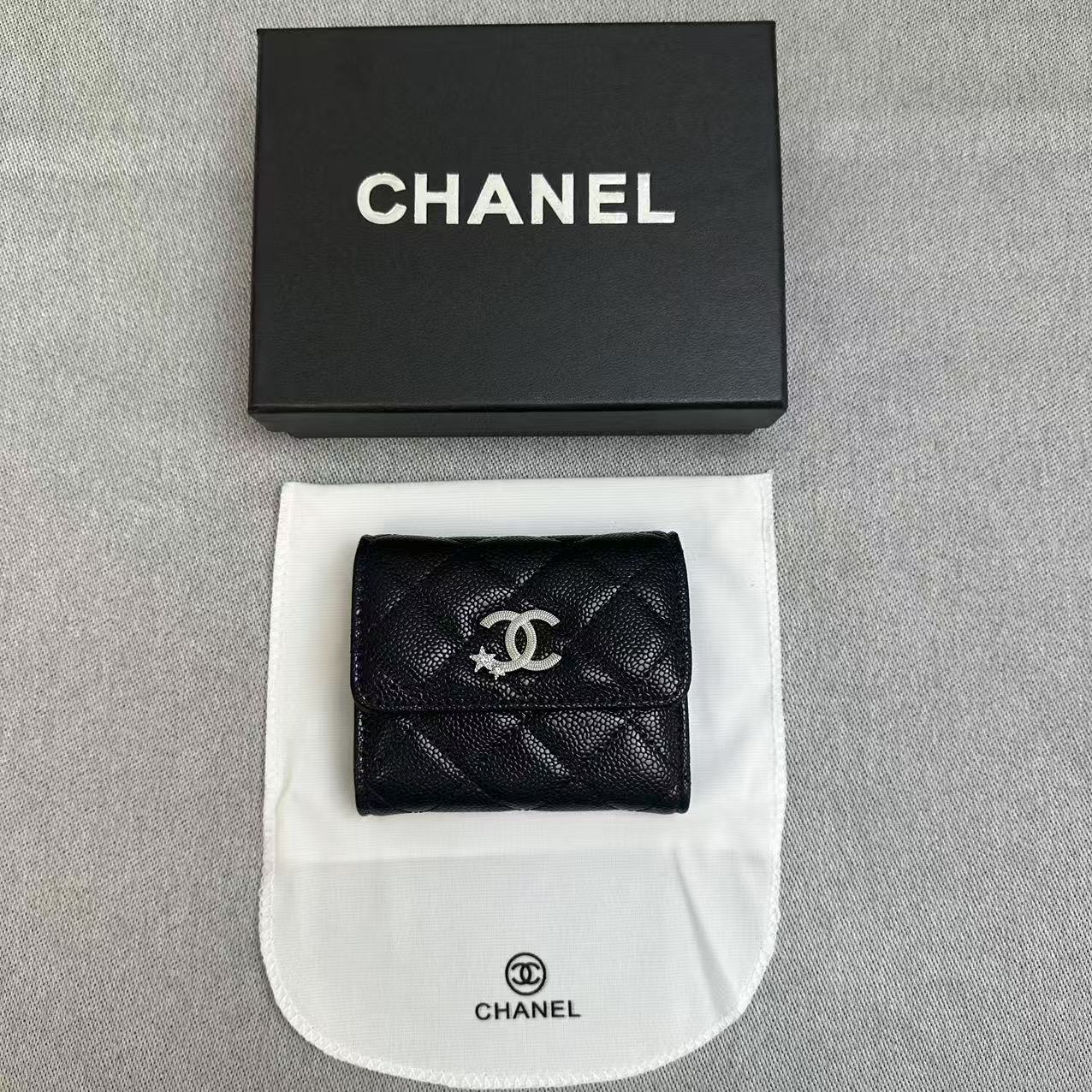 シャネル CHANEL 三つ折り財布 スモール フラップ ウォレット 財布 スター 星 