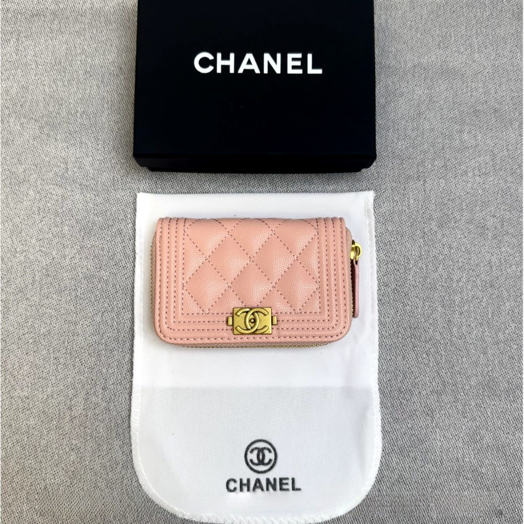 CHANEL シャネル キャビアスキン コインパース コインケース 小銭入れ 折りたたみ財布