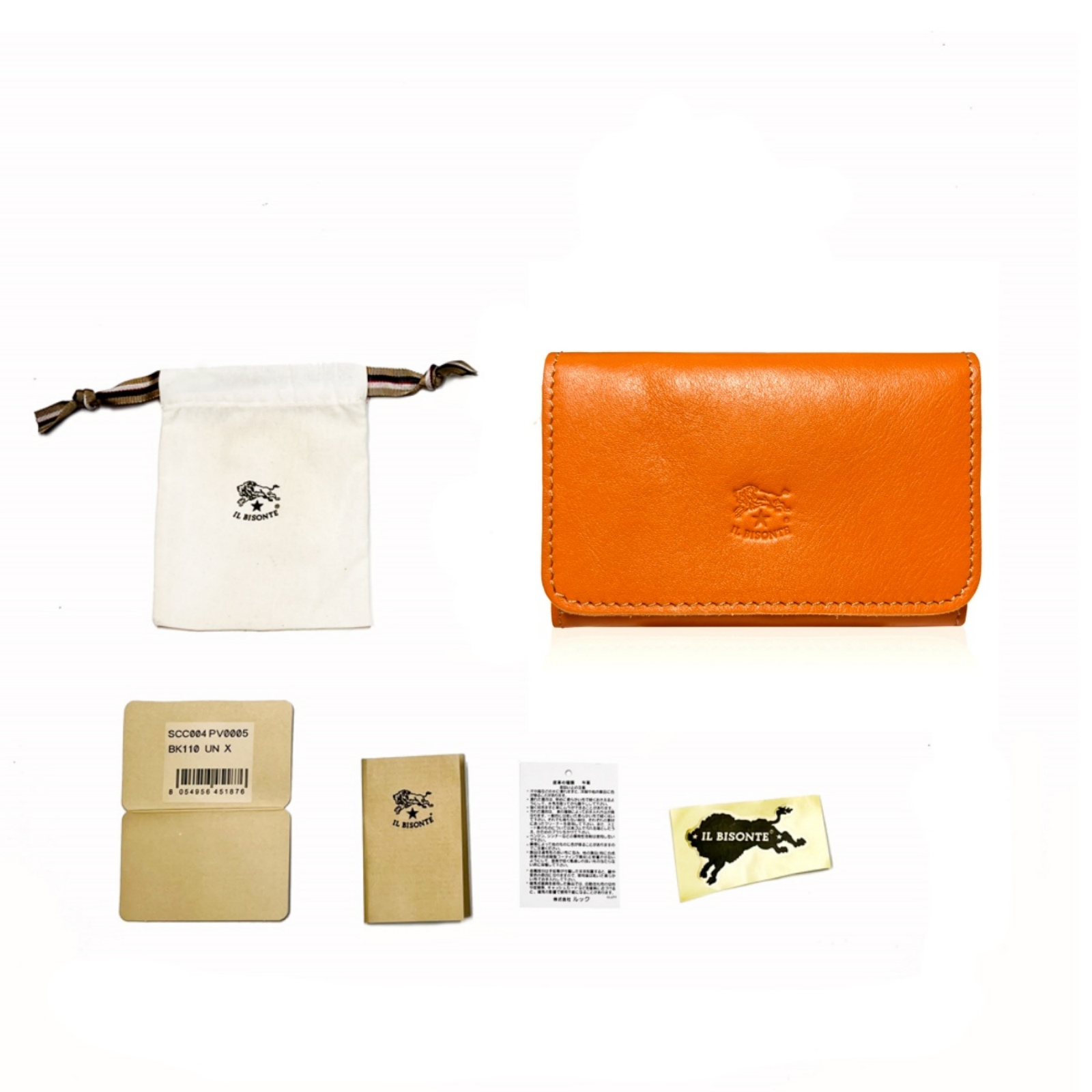 イルビゾンテ IL BISONTE 名刺入れ カードケース 名刺クリップ 2つ折り レザー 名刺ケース 牛革 ブランド カード入れ 大容量 薄型 おしゃれ ビジネス メンズ レディース ブラック ブラウン