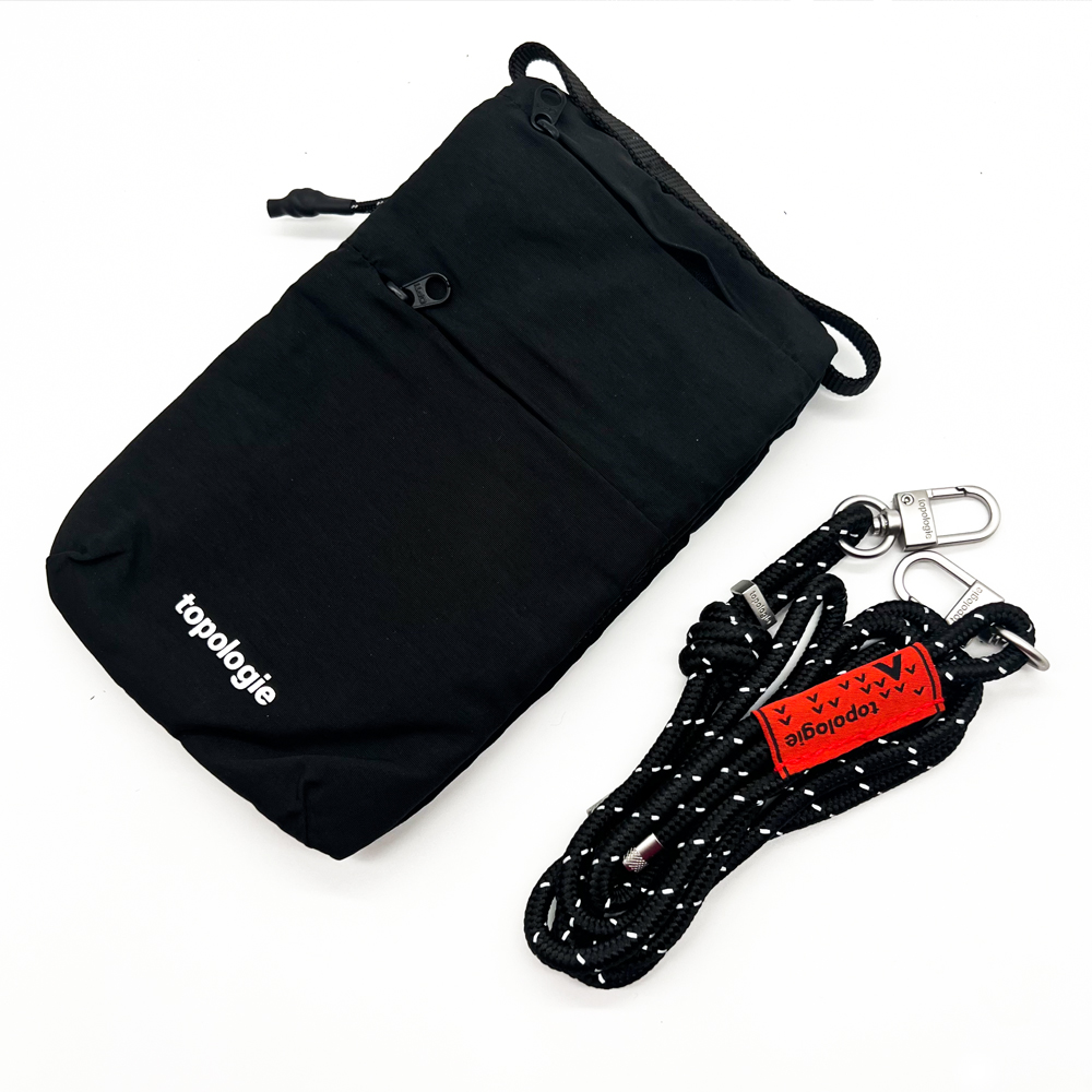 Topologieトポロジー Phone Sacoche フォンサコッシュ 男女兼用 ストラップ付 ミニショルダーバッグ スマホバッグ ブラック モスグリーン