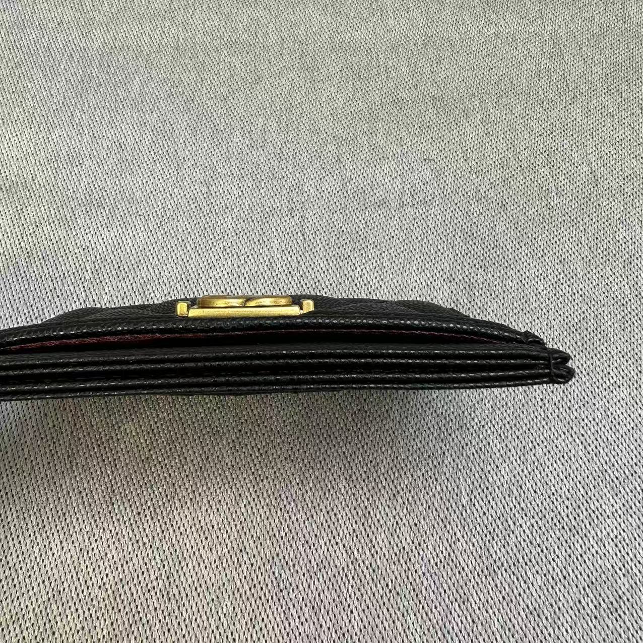 シャネル CHANEL ボーイ カードケース タイムレス クラシックライン 名刺入れ 定期入れ グレインカーフレザー