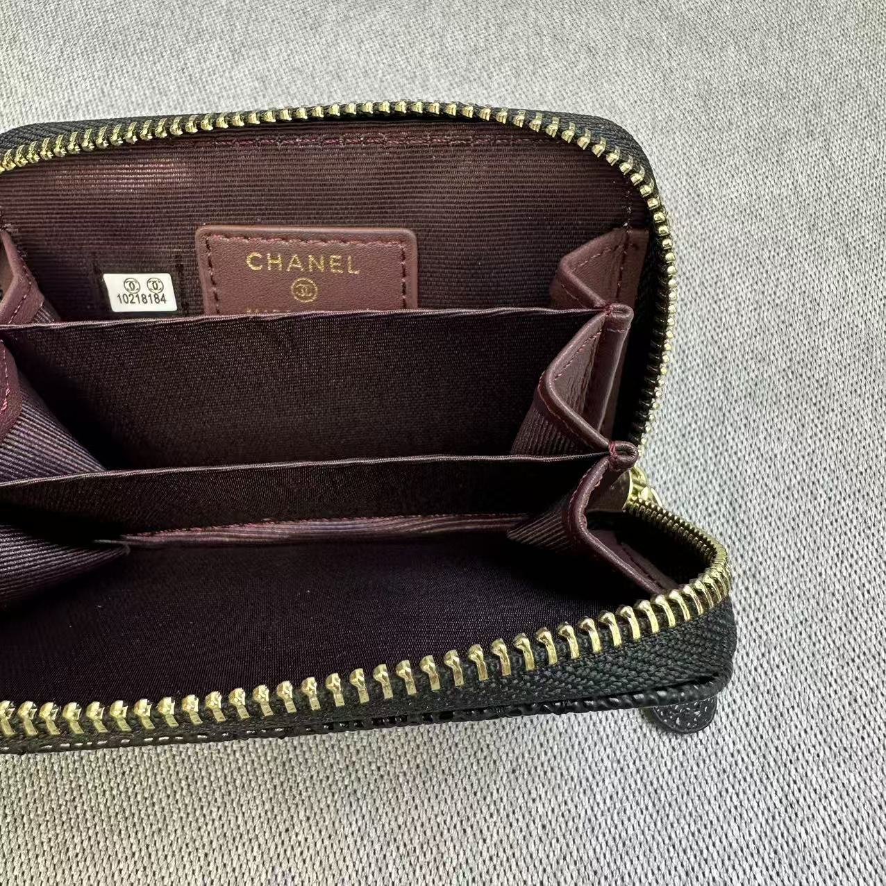 CHANEL シャネル キャビアスキン コインパース コインケース 小銭入れ 折りたたみ財布