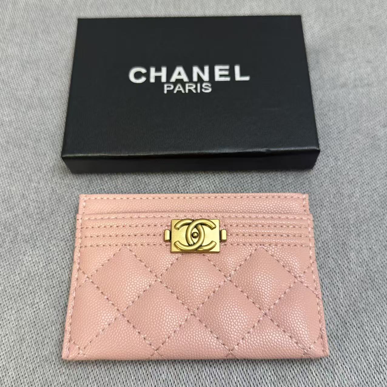 シャネル CHANEL ボーイ カードケース タイムレス クラシックライン 名刺入れ 定期入れ グレインカーフレザー