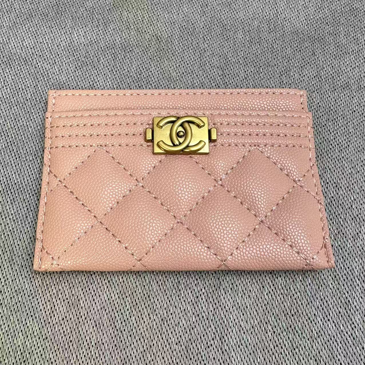 シャネル CHANEL ボーイ カードケース タイムレス クラシックライン 名刺入れ 定期入れ グレインカーフレザー