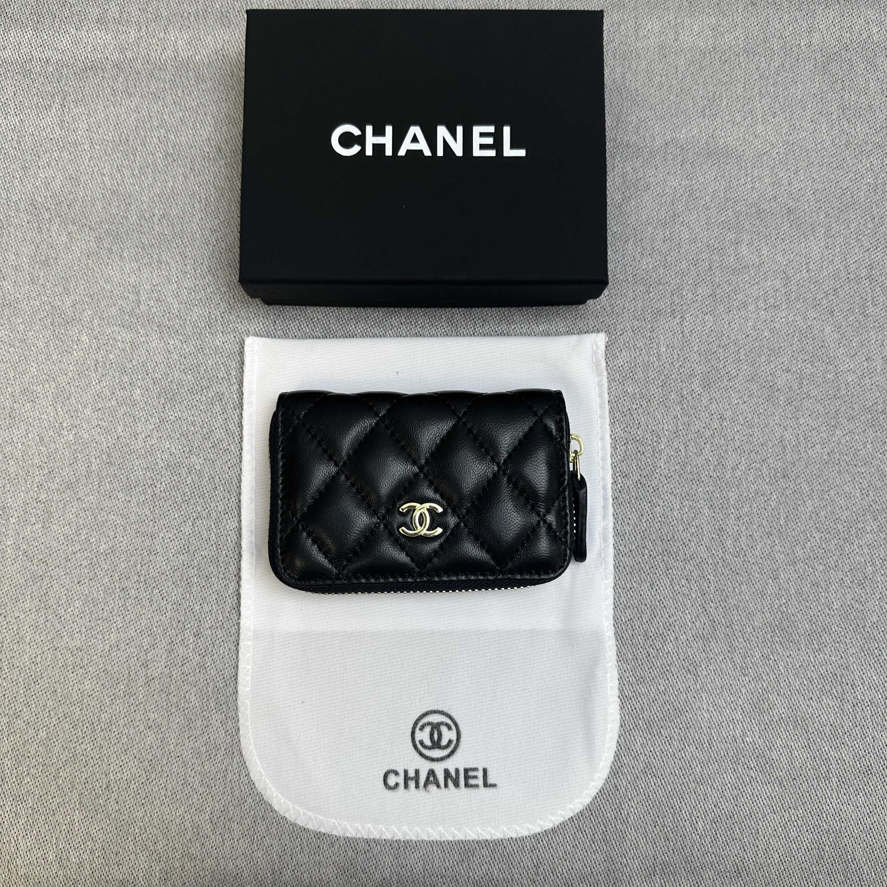 CHANEL シャネル キャビアスキン コインパース コインケース 小銭入れ 折りたたみ財布