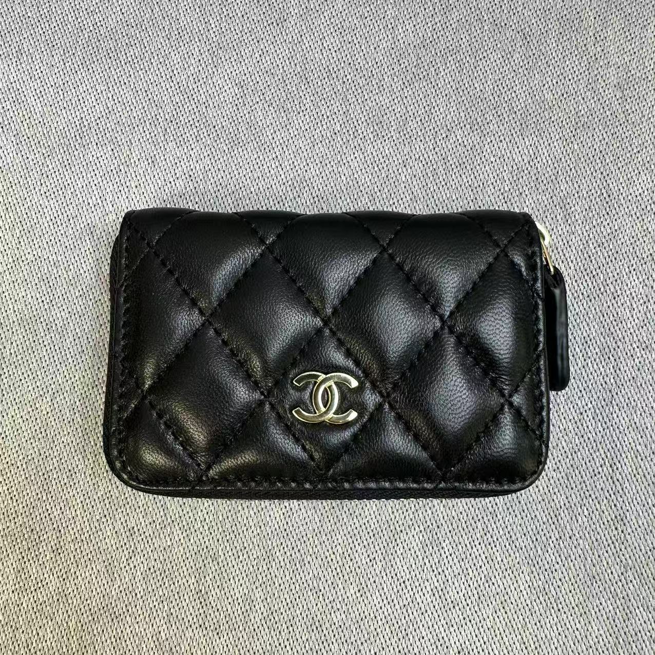 CHANEL シャネル キャビアスキン コインパース コインケース 小銭入れ 折りたたみ財布