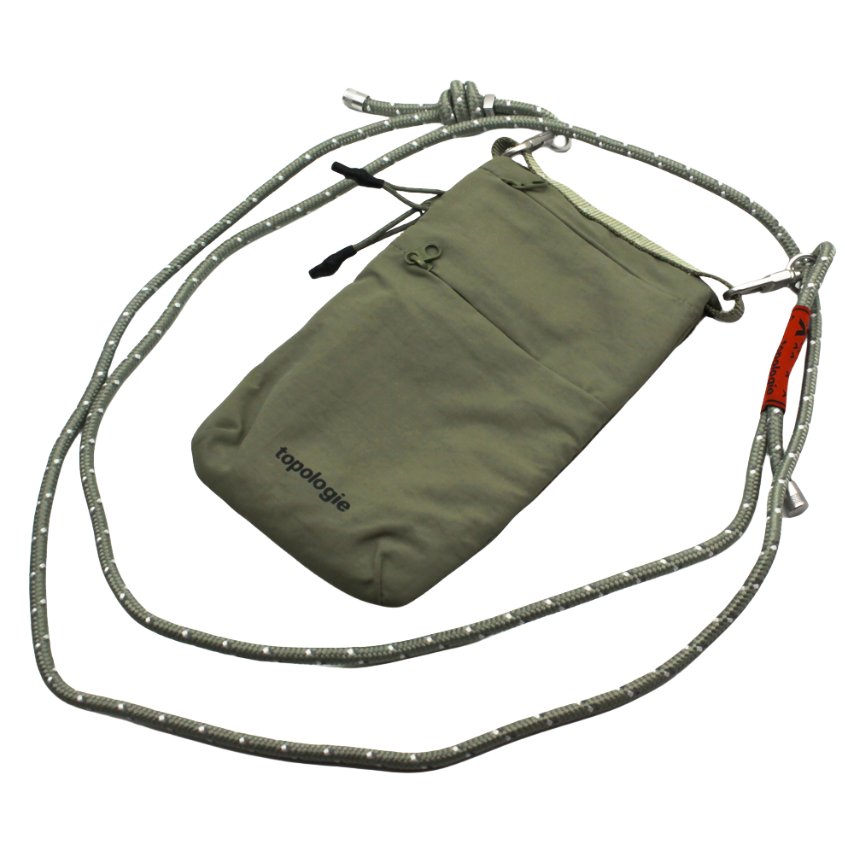 Topologieトポロジー Phone Sacoche フォンサコッシュ 男女兼用 ストラップ付 ミニショルダーバッグ スマホバッグ ブラック モスグリーン