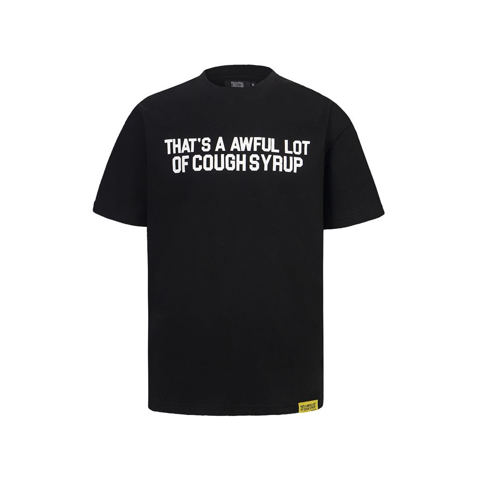 TRAPSTAR X THAT'S A AWFULトラップスター Tシャツ メンズ 半袖 おしゃれ ブランド クルーネック ロゴTシャツ メンズ シンプルロゴ カジュアル