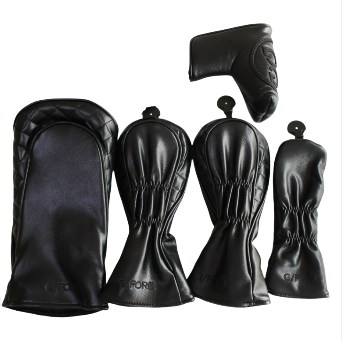 G/FORE ジーフォア ゴルフ ヘッドカバー パターカバー ブレード型 マレット型 ドライバー ウッド用カバー ユーティリティ 5点セット/6点セット 防水仕様 番手付き