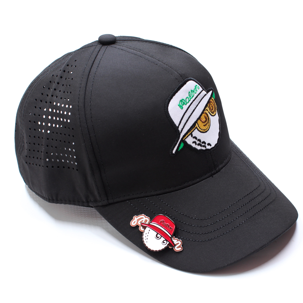 マルボンキャップ メンズ ゴルフ 帽子 UVカット 紫外線対策 日焼け防止 深め つば広 ベースボールキャップ ロゴキャップ スポーツ