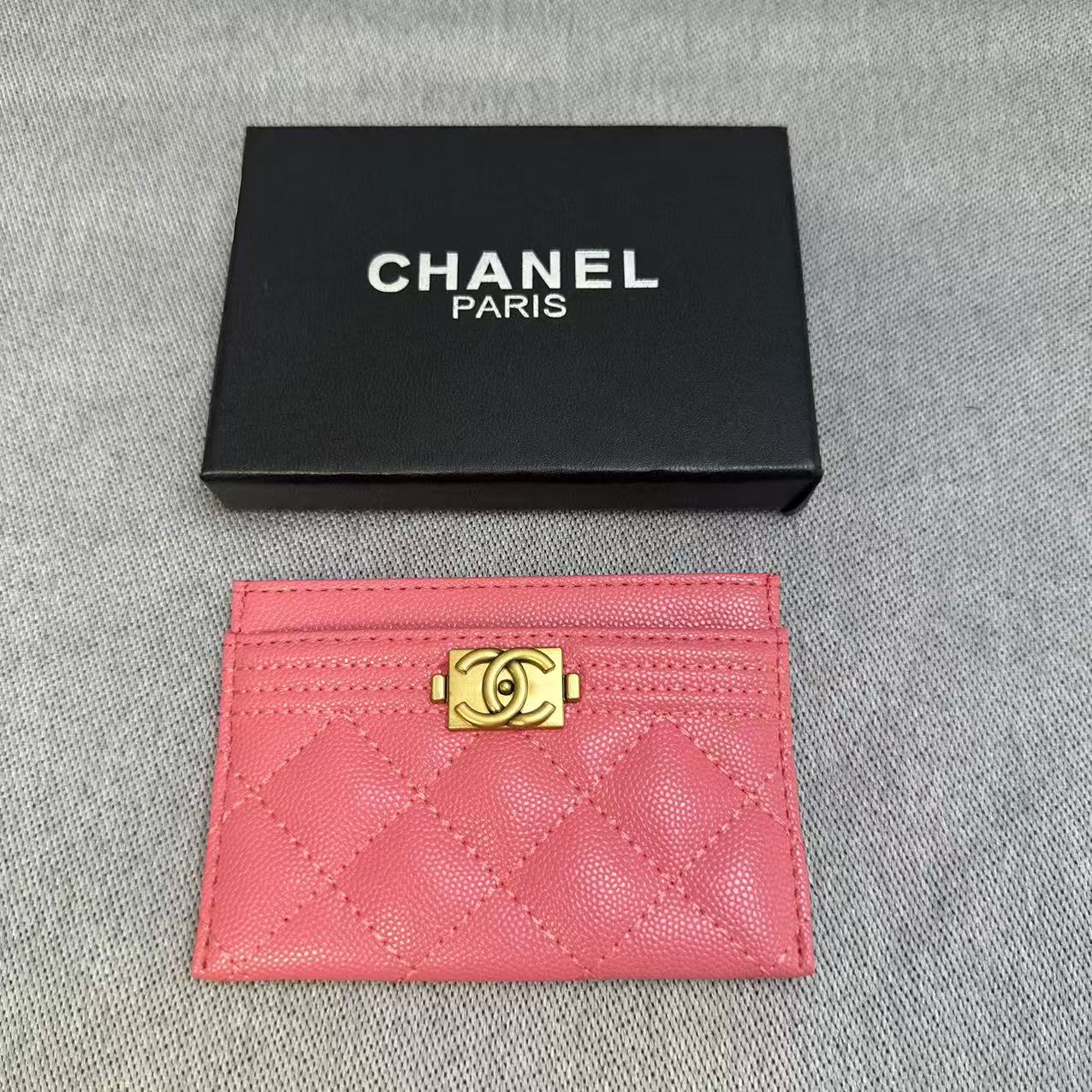 シャネル CHANEL ボーイ カードケース タイムレス クラシックライン 名刺入れ 定期入れ グレインカーフレザー