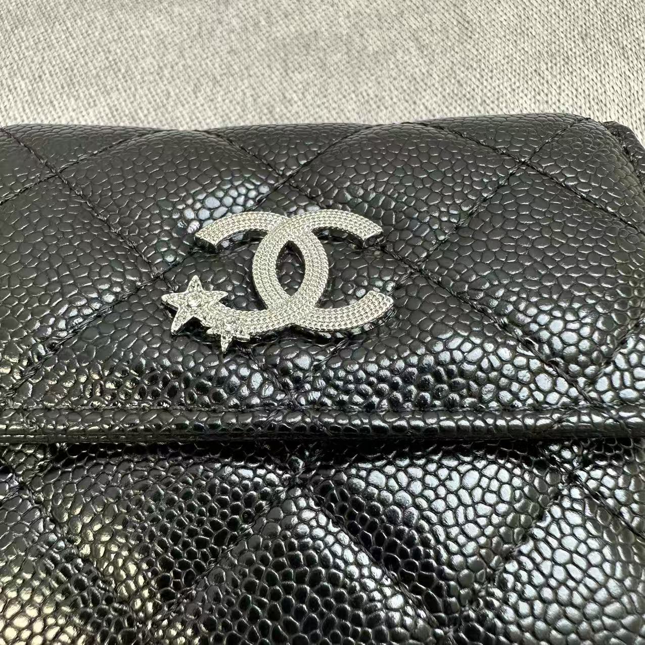 シャネル CHANEL 三つ折り財布 スモール フラップ ウォレット 財布 スター 星 