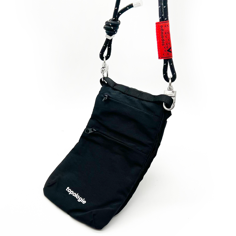 Topologieトポロジー Phone Sacoche フォンサコッシュ 男女兼用 ストラップ付 ミニショルダーバッグ スマホバッグ ブラック モスグリーン