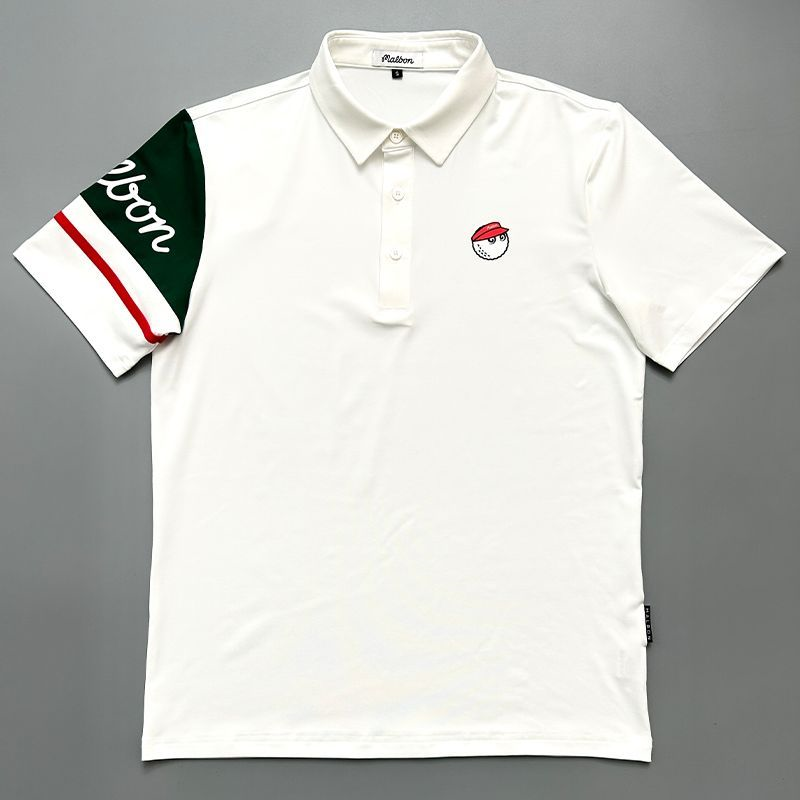 [Copy]マルボンゴルフ malbon golf ゴルフウェア ポロシャツ トップス 半袖 メンズ