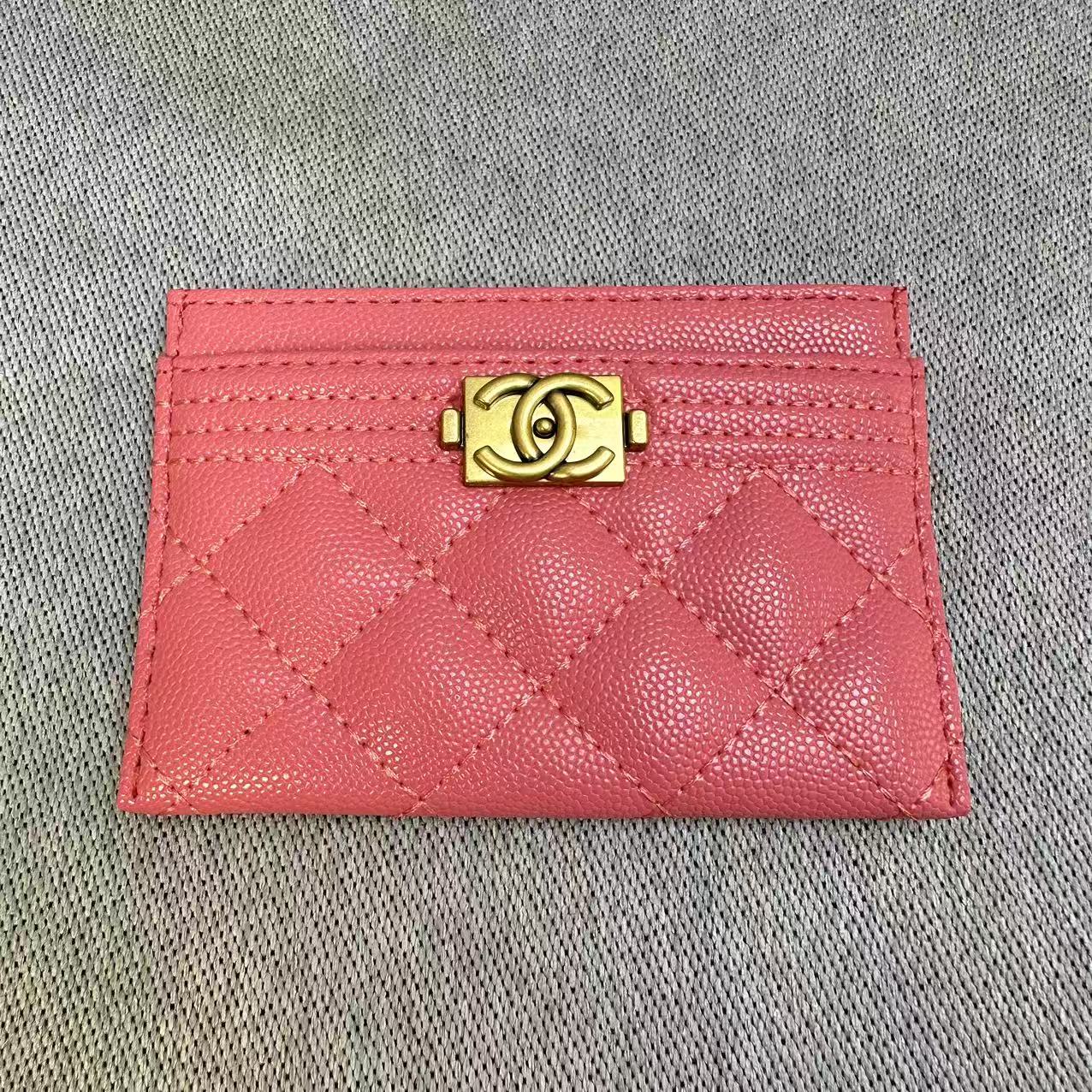 シャネル CHANEL ボーイ カードケース タイムレス クラシックライン 名刺入れ 定期入れ グレインカーフレザー