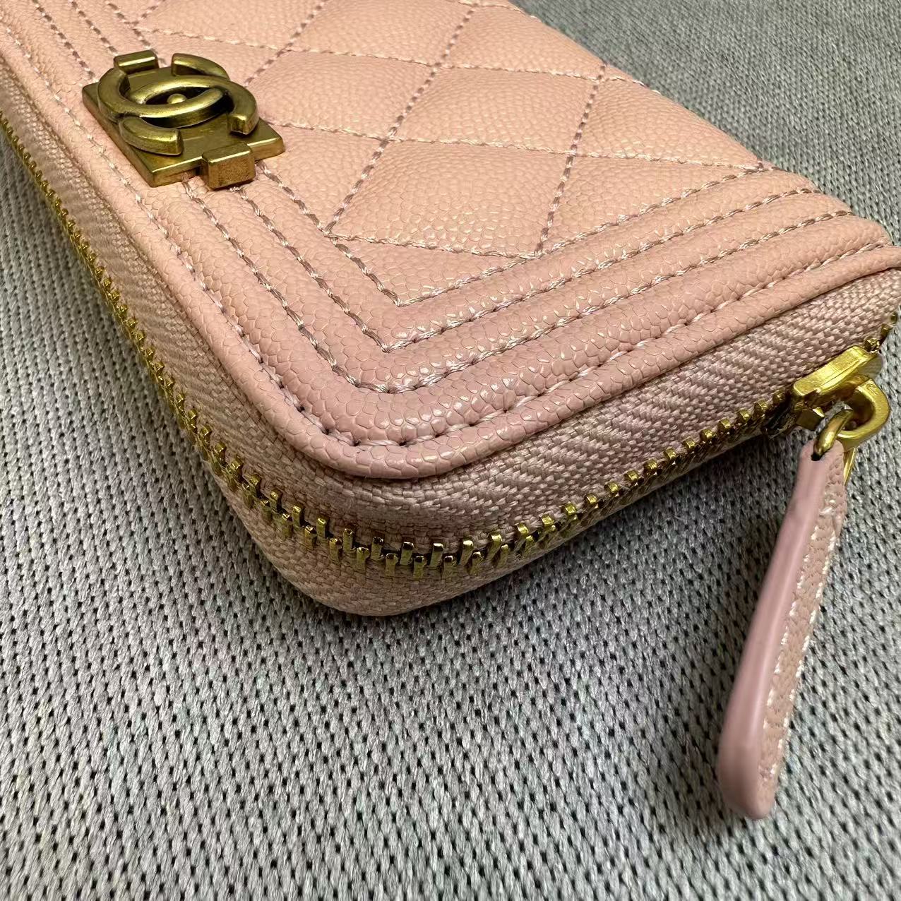 CHANEL シャネル キャビアスキン コインパース コインケース 小銭入れ 折りたたみ財布