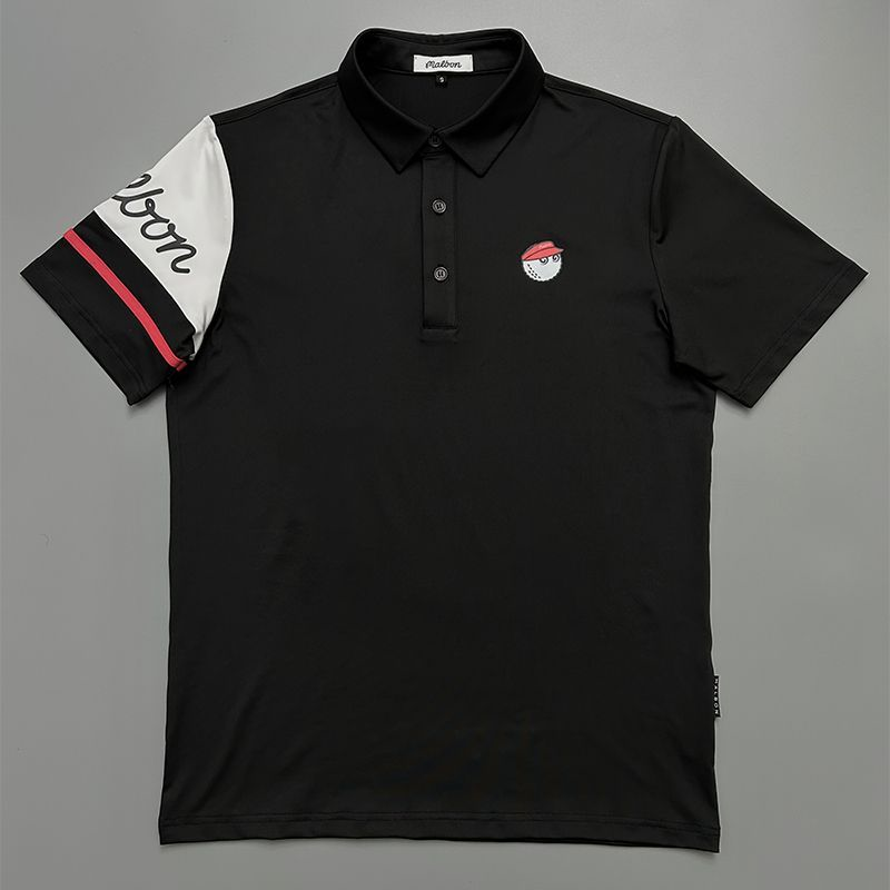 [Copy]マルボンゴルフ malbon golf ゴルフウェア ポロシャツ トップス 半袖 メンズ
