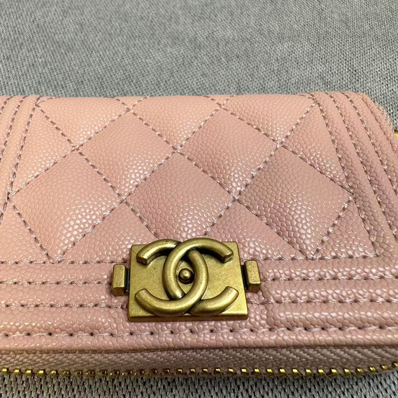 CHANEL シャネル キャビアスキン コインパース コインケース 小銭入れ 折りたたみ財布