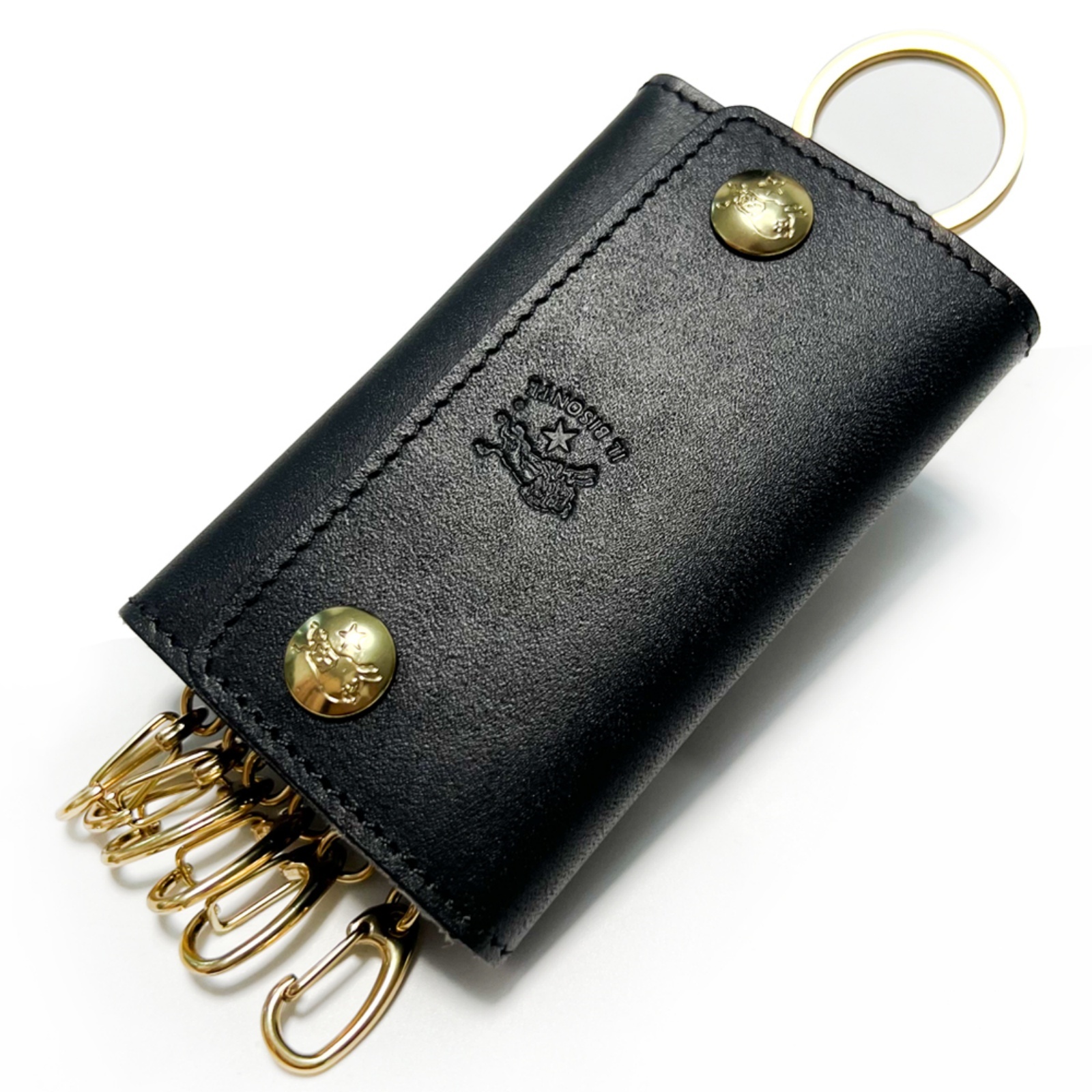 イルビゾンテ iL Bisonteキーケース SKH045 PG0001レザーキーケース スマートキー 6連 キーリング付き カードケース付き キーホルダー メンズ レディース ユニセックス 本革 プレゼント 