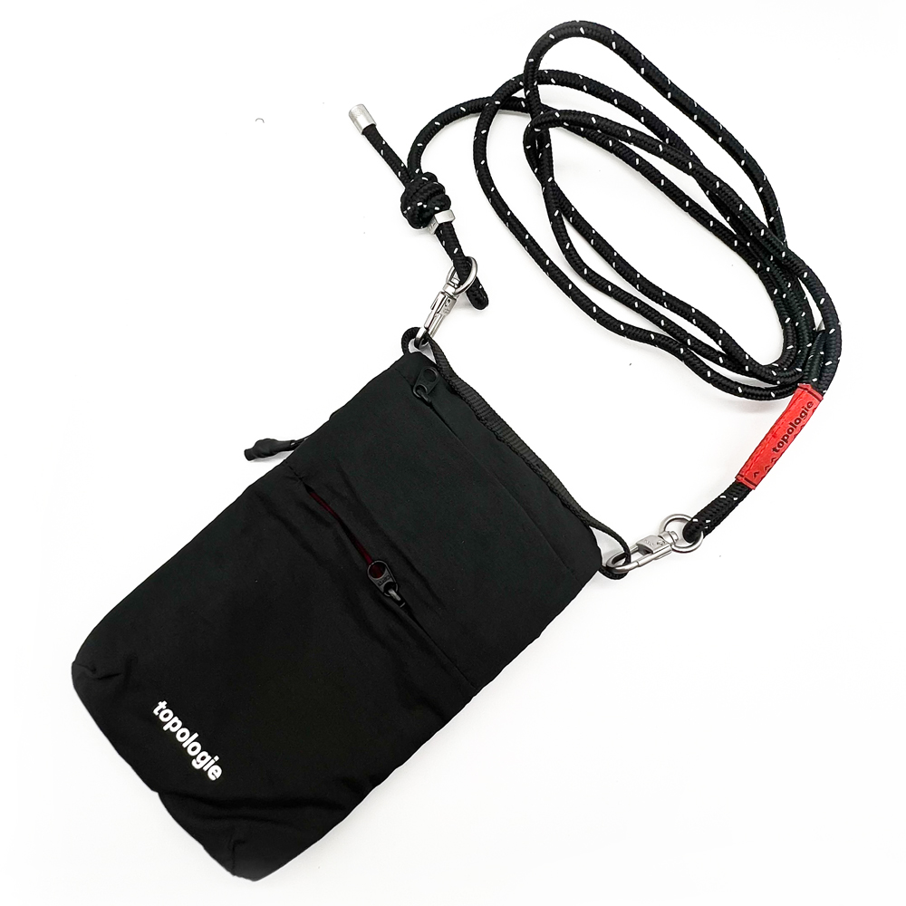 Topologieトポロジー Phone Sacoche フォンサコッシュ 男女兼用 ストラップ付 ミニショルダーバッグ スマホバッグ ブラック モスグリーン