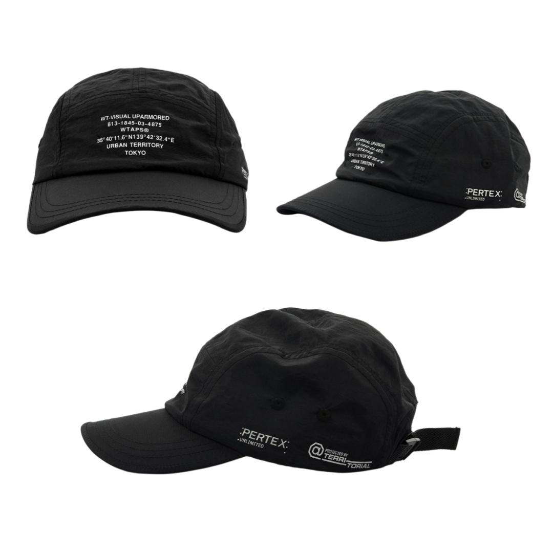 WTAPS ダブルタップス ベースボールキャップ ロゴプリント ナイロン メンズ UVカット アウトドア