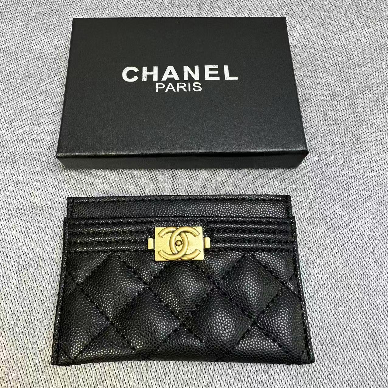 シャネル CHANEL ボーイ カードケース タイムレス クラシックライン 名刺入れ 定期入れ グレインカーフレザー