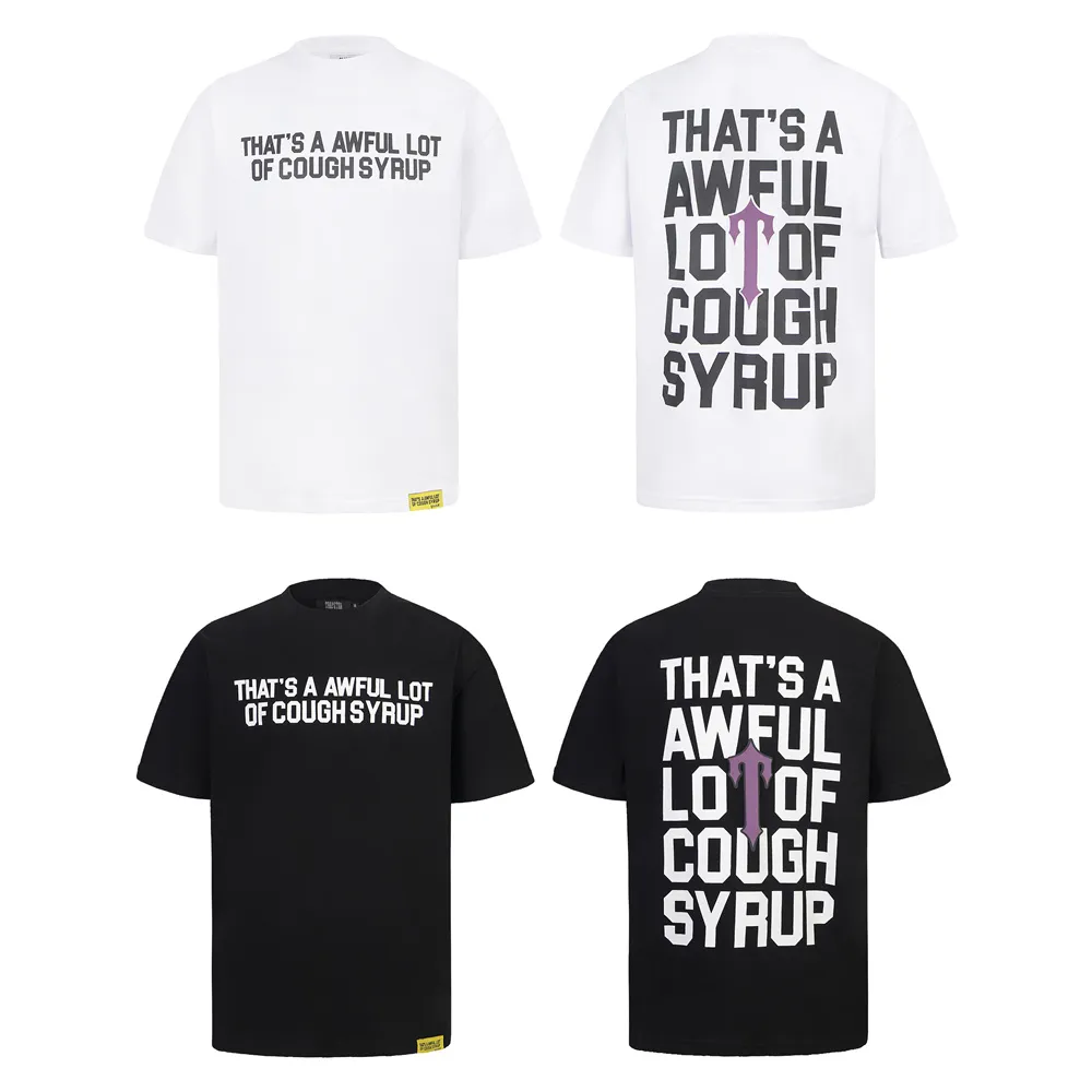 TRAPSTAR X THAT'S A AWFULトラップスター Tシャツ メンズ 半袖 おしゃれ ブランド クルーネック ロゴTシャツ メンズ シンプルロゴ カジュアル