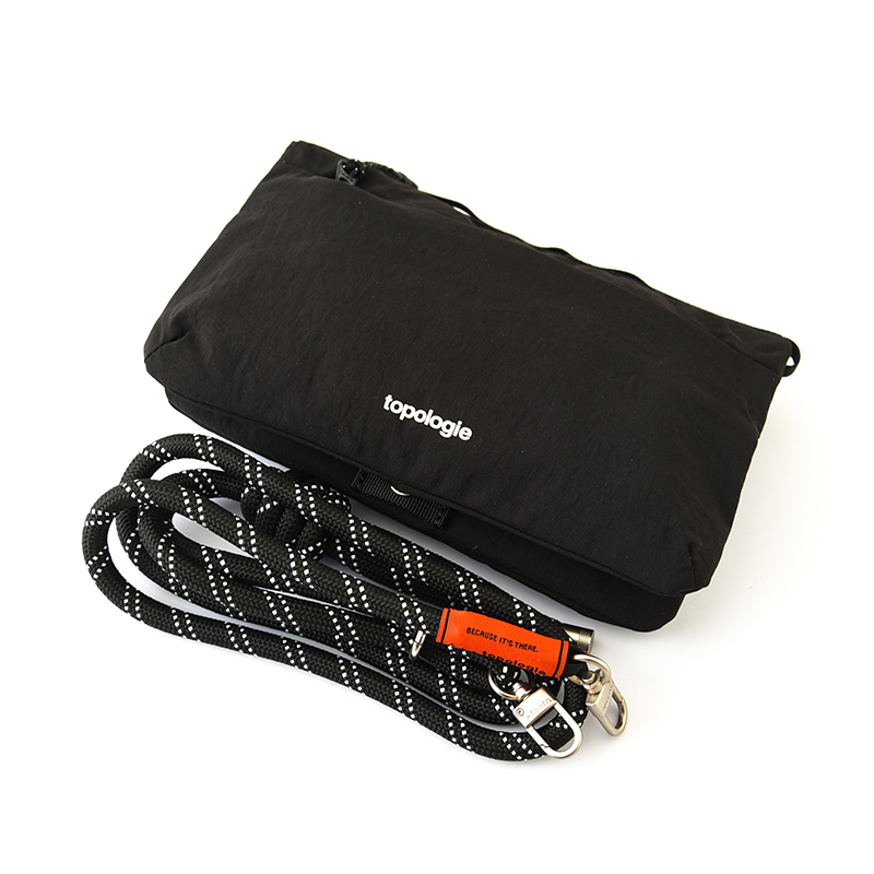 トポロジー topologie Bottle Sacoche ボトルサコッシュ ショルダーバッグ 大容量 ストラップ付き ブラック