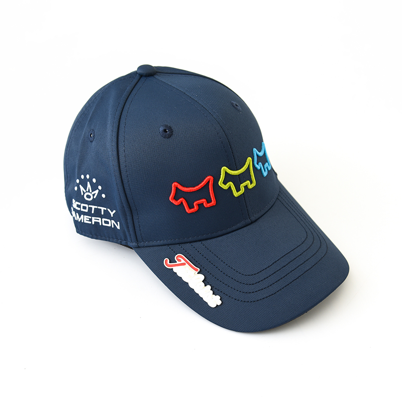 タイトリストTitleist ゴルフキャップ プレーヤーズ ボールマーカーキャップ マーク付き ユニセックス ブラック ホワイト ネイビー