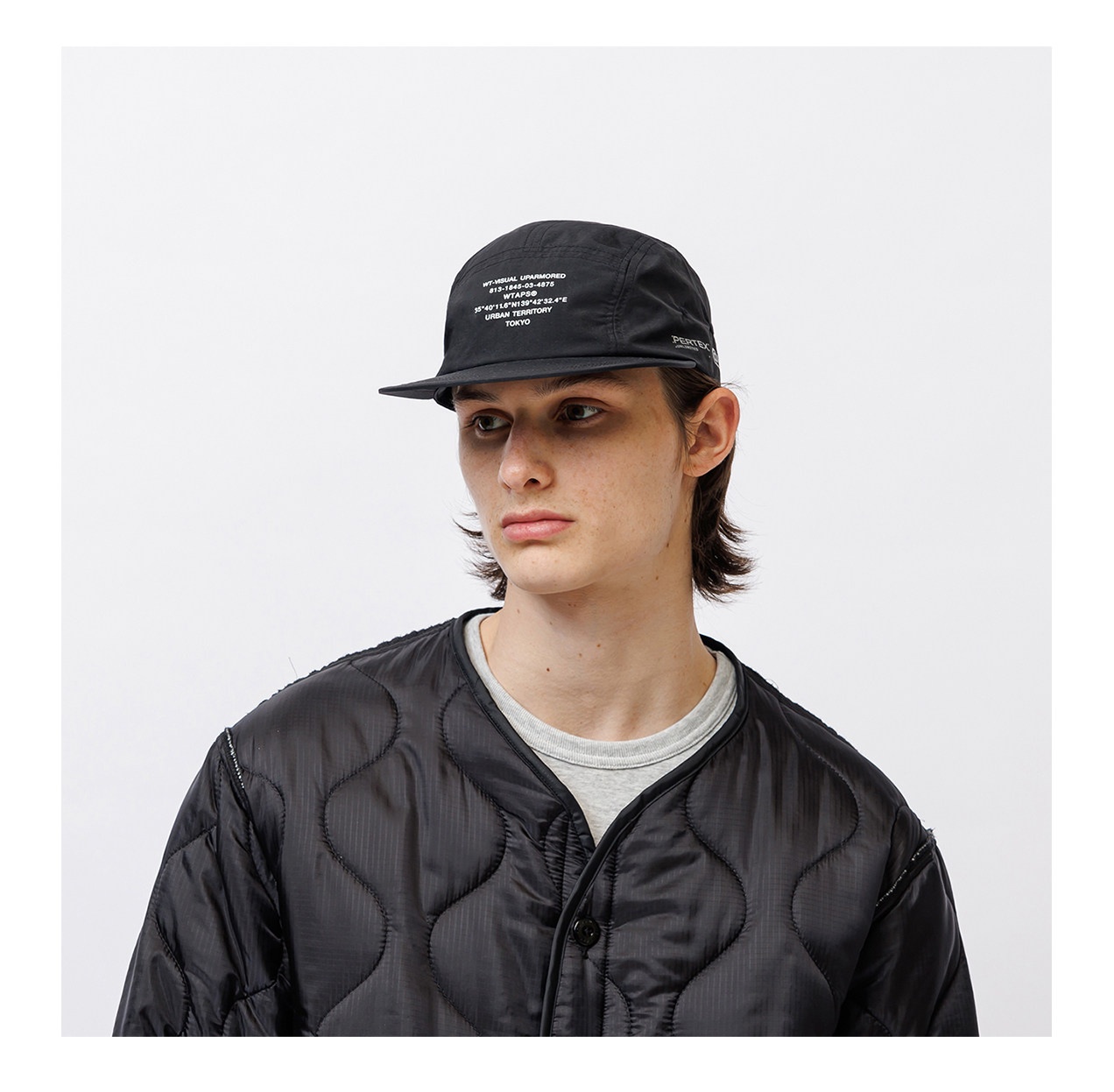 WTAPS ダブルタップス ベースボールキャップ ロゴプリント ナイロン メンズ UVカット アウトドア