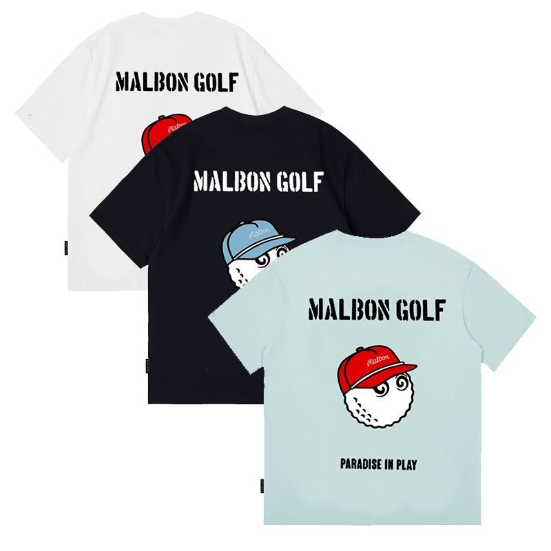 말본 Malbon golf 골프 웨어 티셔츠 